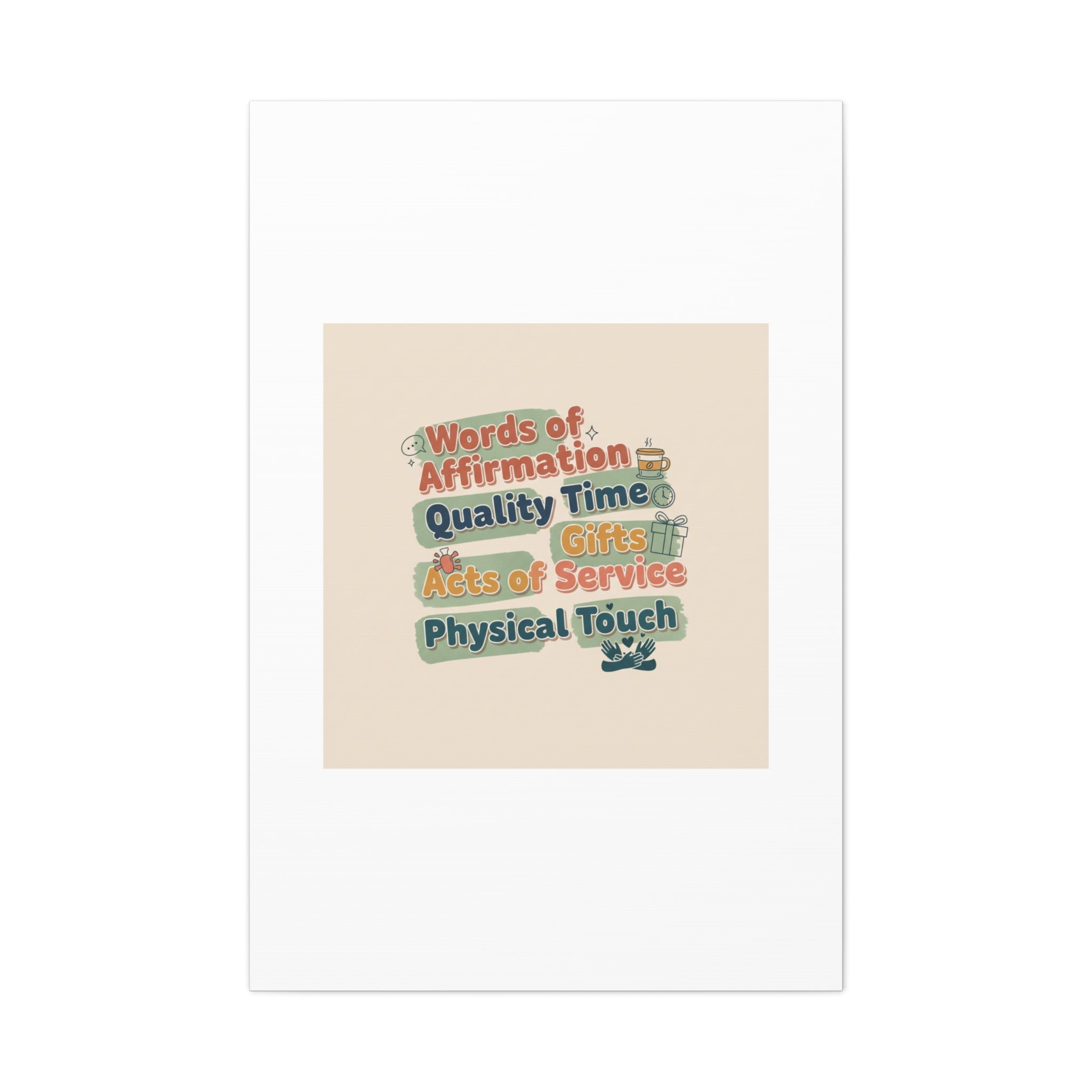 Love Languages List Matte Canvas Wall Art | love language meme, relationship humor