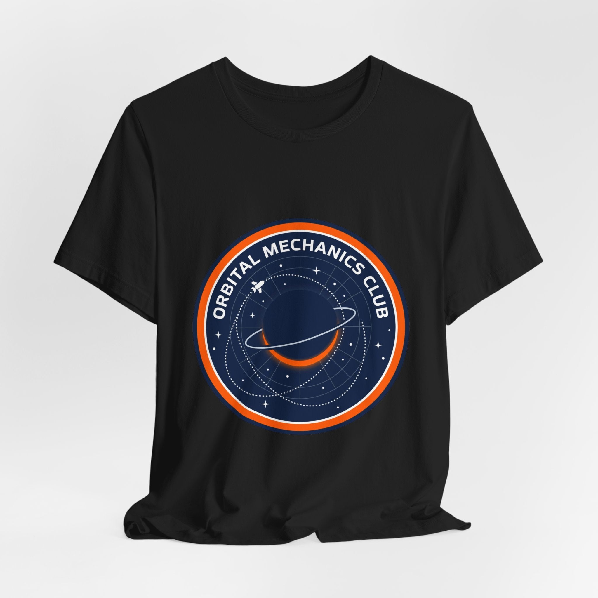 Orbital Mechanics Club Tee | mission patch, rocket science nerd