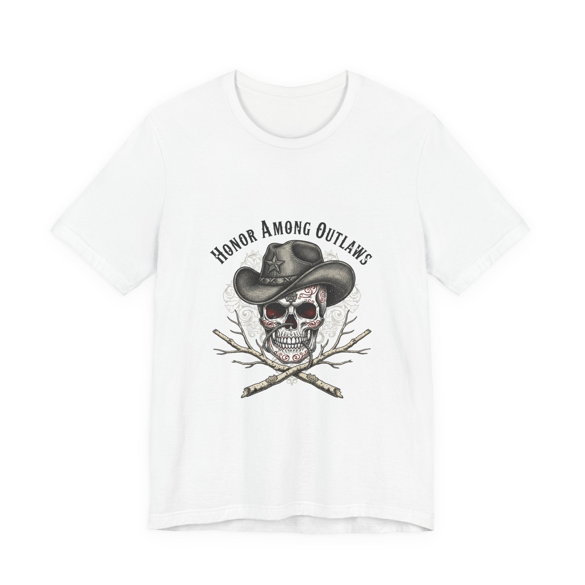 Western Skull Art Tee | cowboy horror shirt, gothic Americana