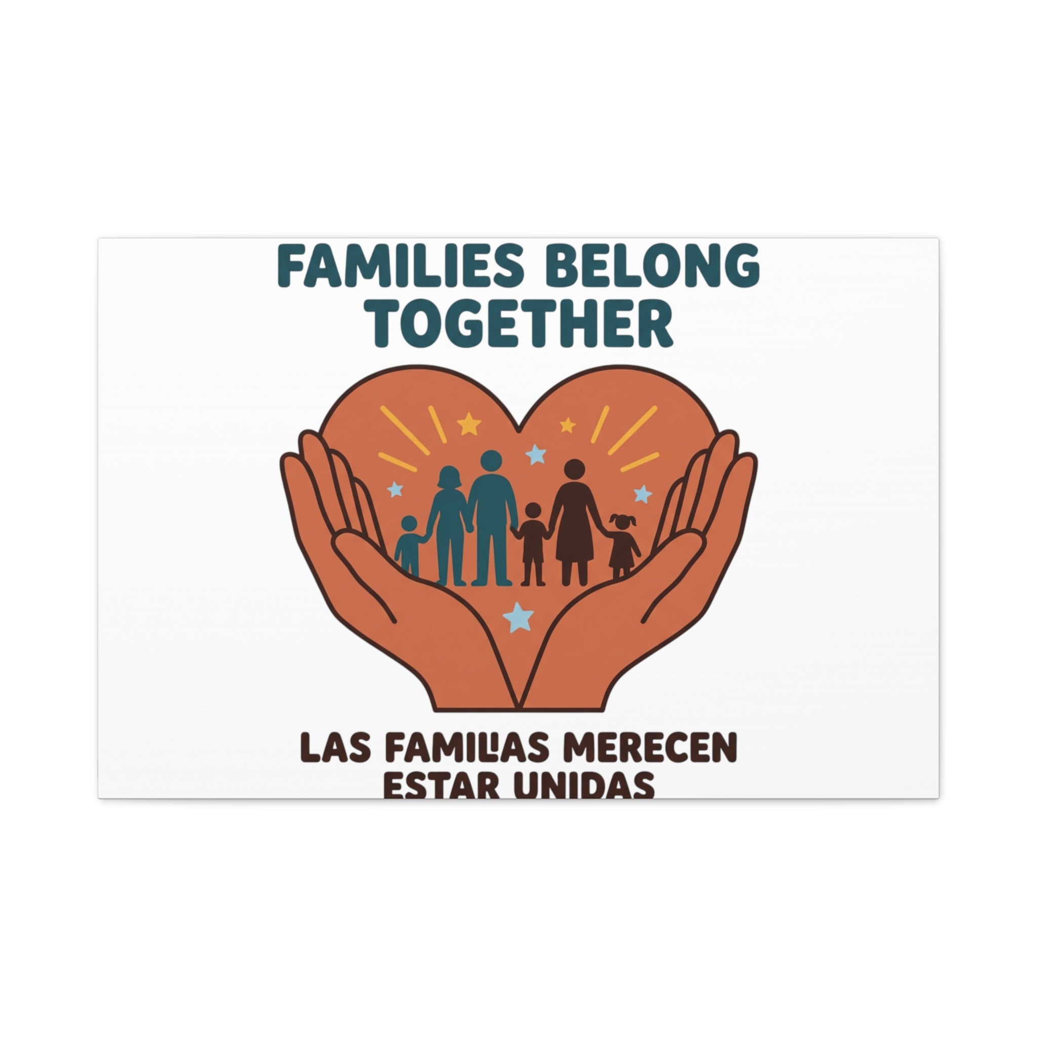 Families Belong Together Canvas | Family Unity, Bilingual Solidarity