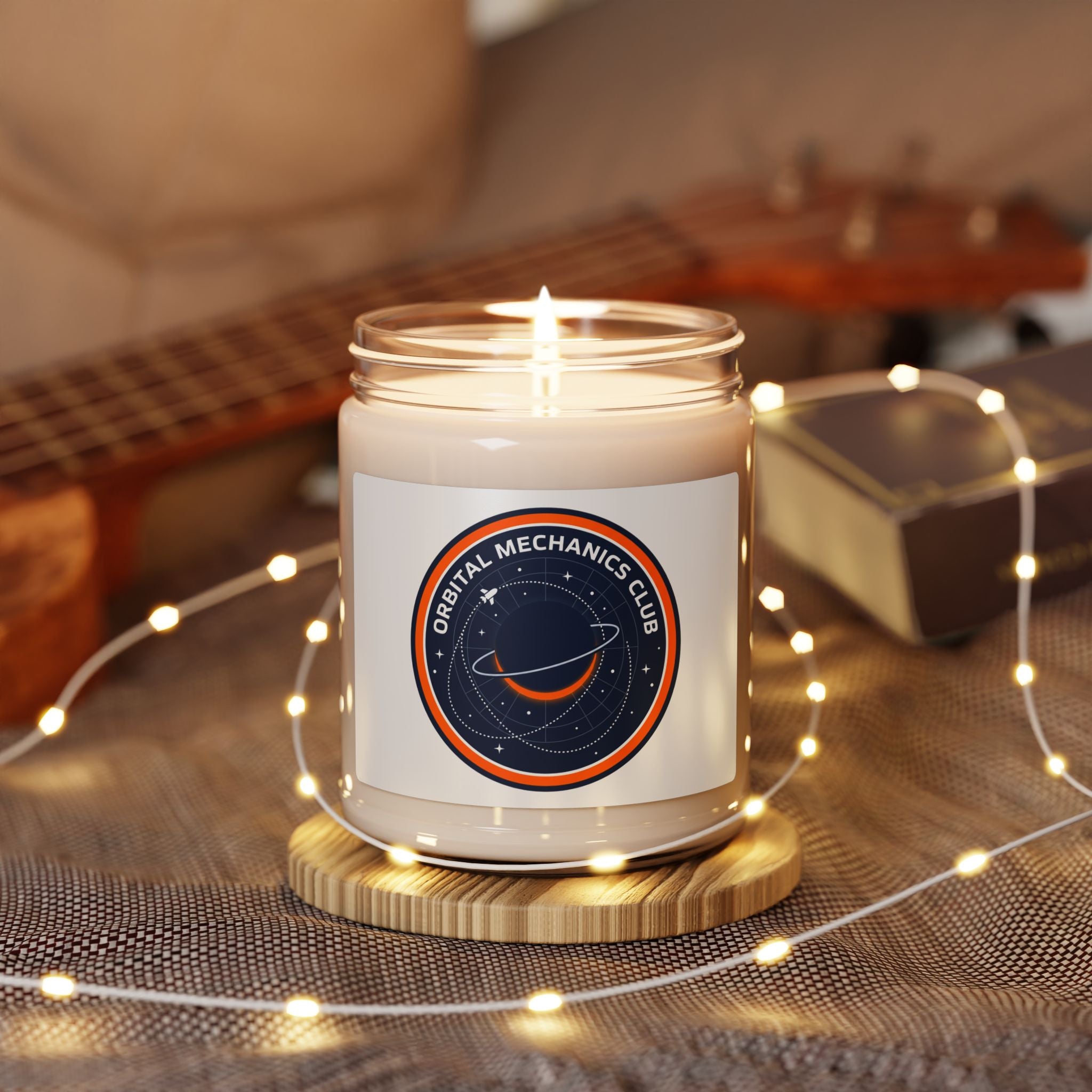 Orbital Mechanics Club Candle, Soy Candle | Space, Mission Patch