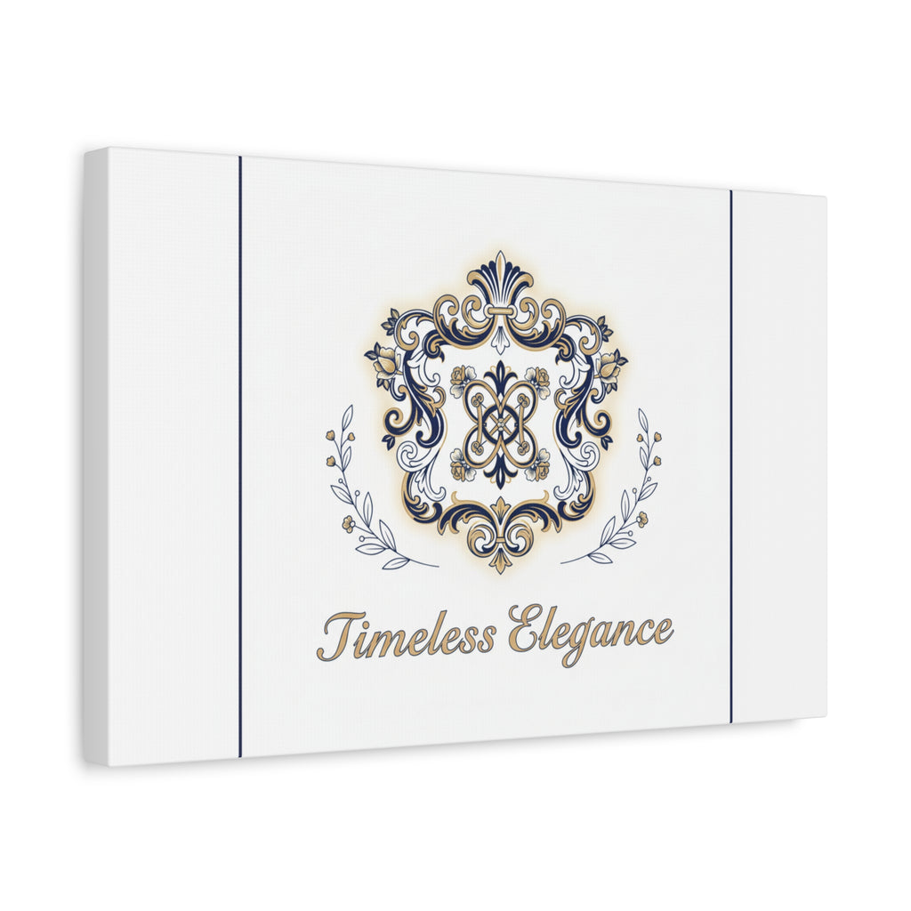 Ornate Brooch Emblem Canvas | Vintage Formalwear Accents, Baroque Print