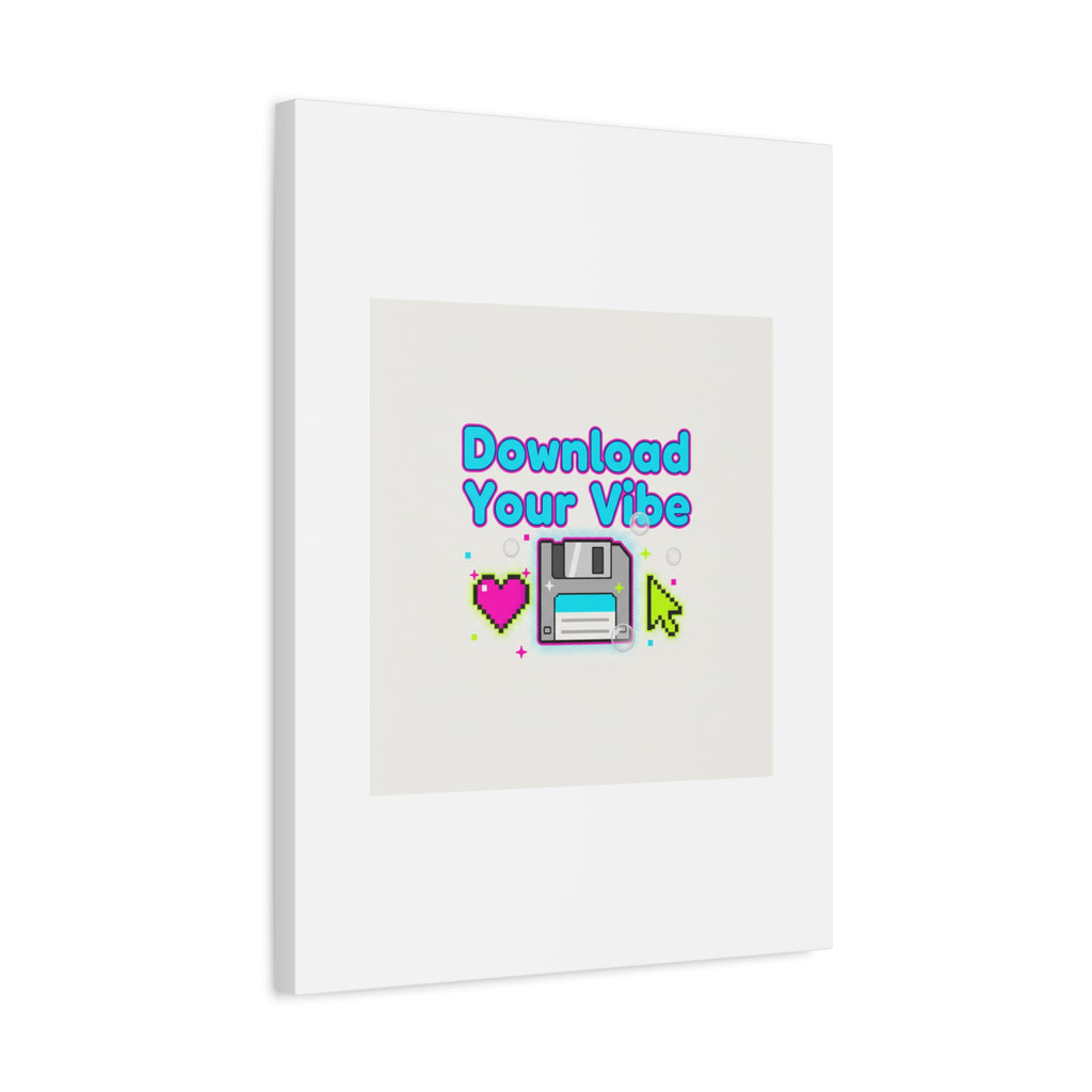 Download Your Vibe Canvas | Y2K Retro Tech, Pixel Floppy Disk Poster