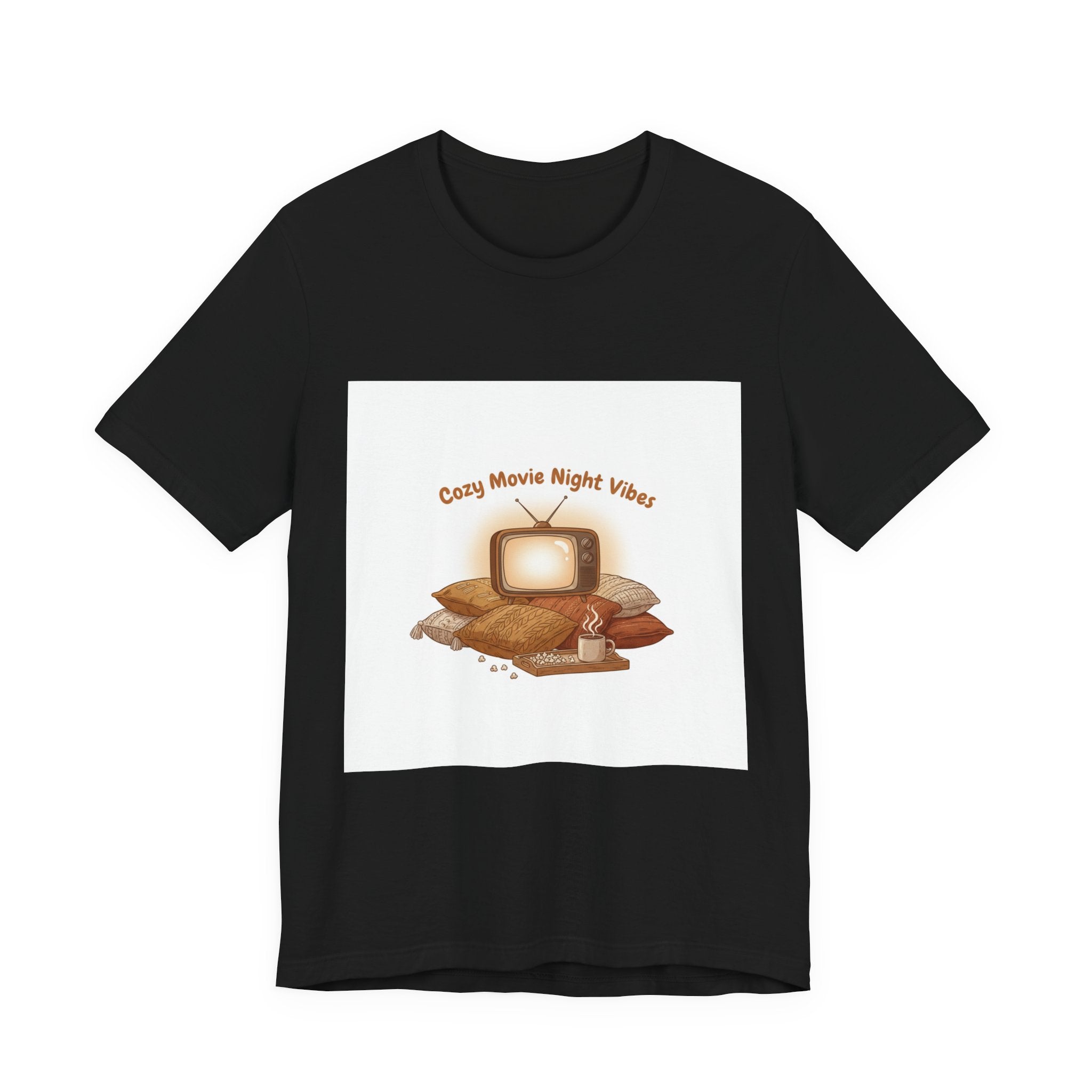 Cozy Movie Night Vibes T-Shirt | Cottagecore Homebody Graphic Tee