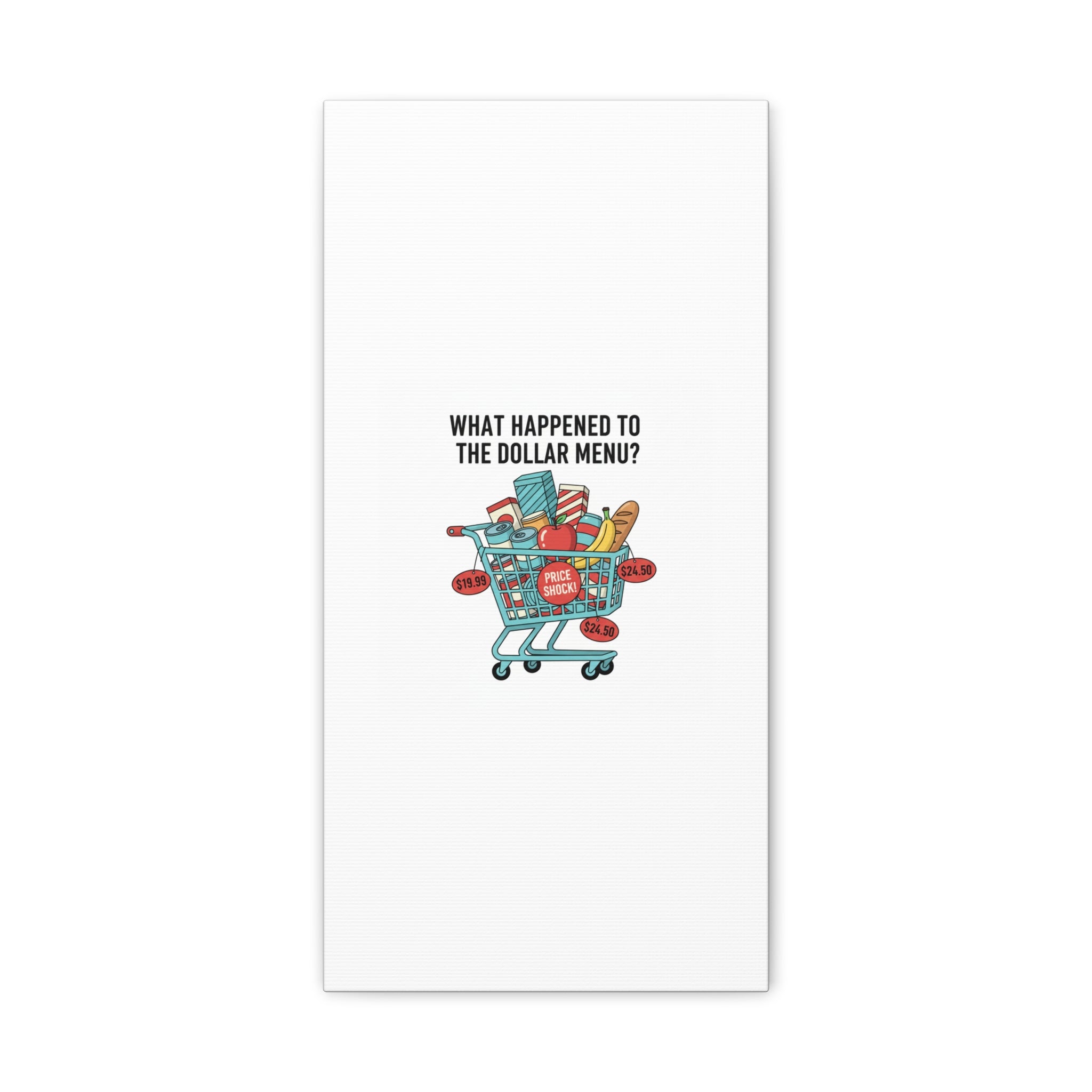 What Happened to the Dollar Menu? Canvas | Grocery Prices Meme, Price Shock Wall Art