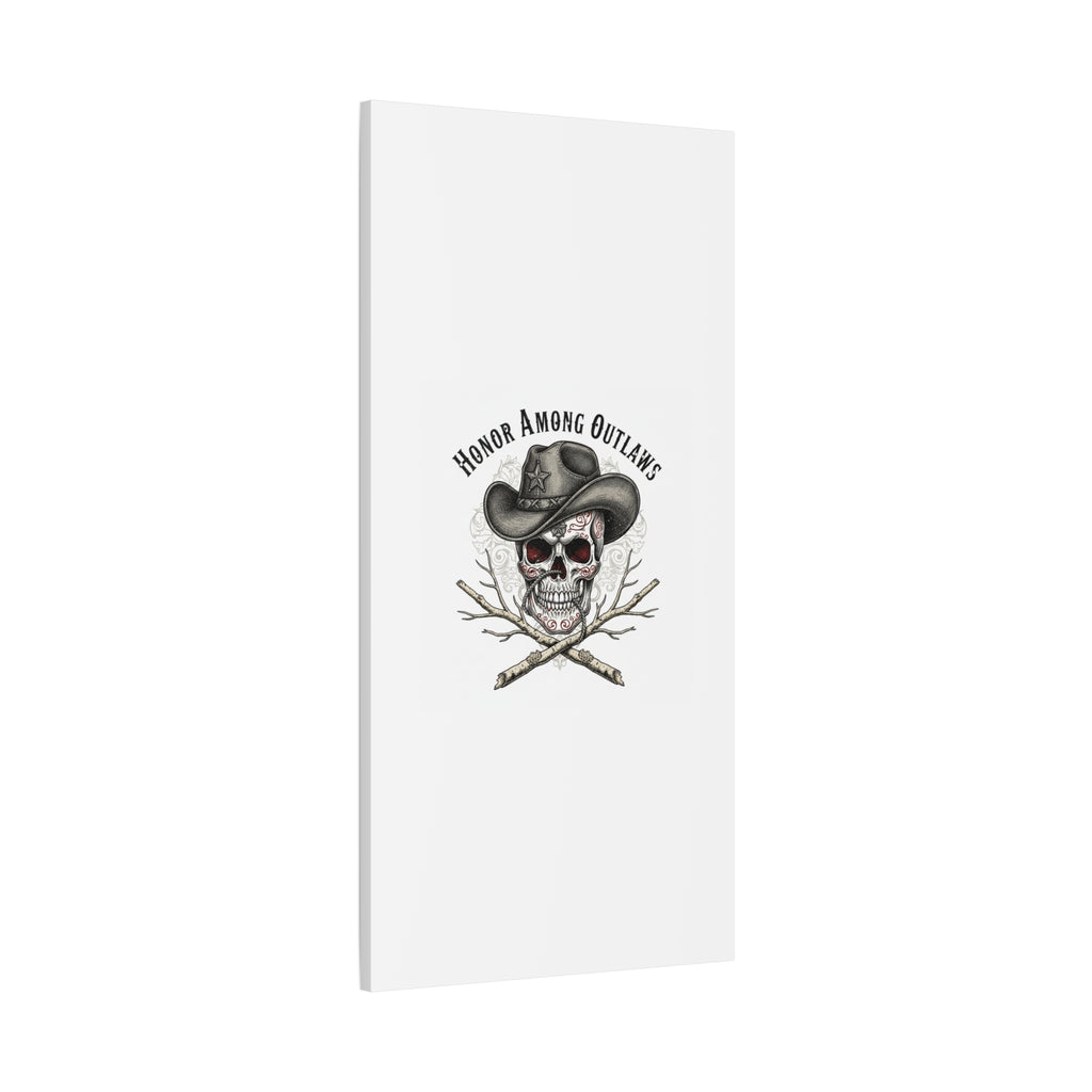 Honor Among Outlaws Canvas | Western Skull Art, Gothic Americana Desert Noir