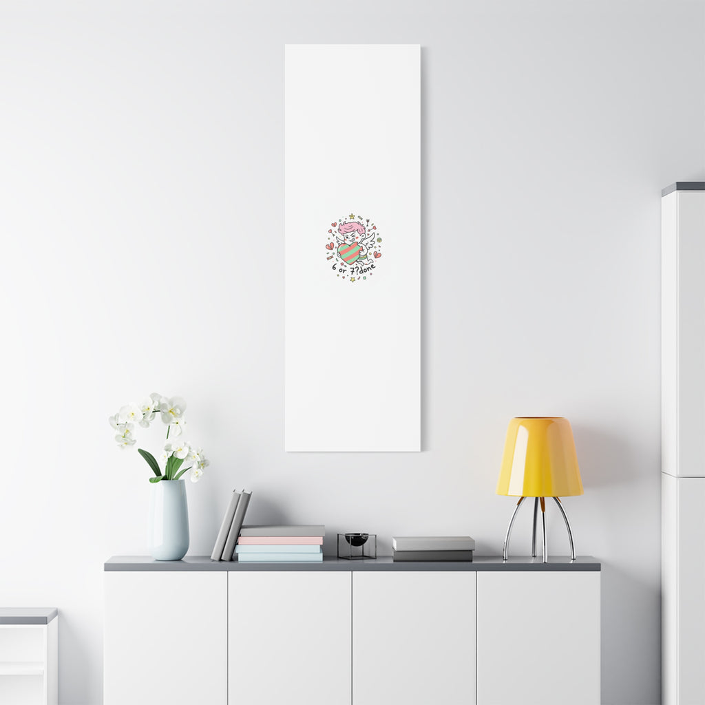 Weird Cupid heart illustration Canvas | Weird Valentine, quirky chaotic love