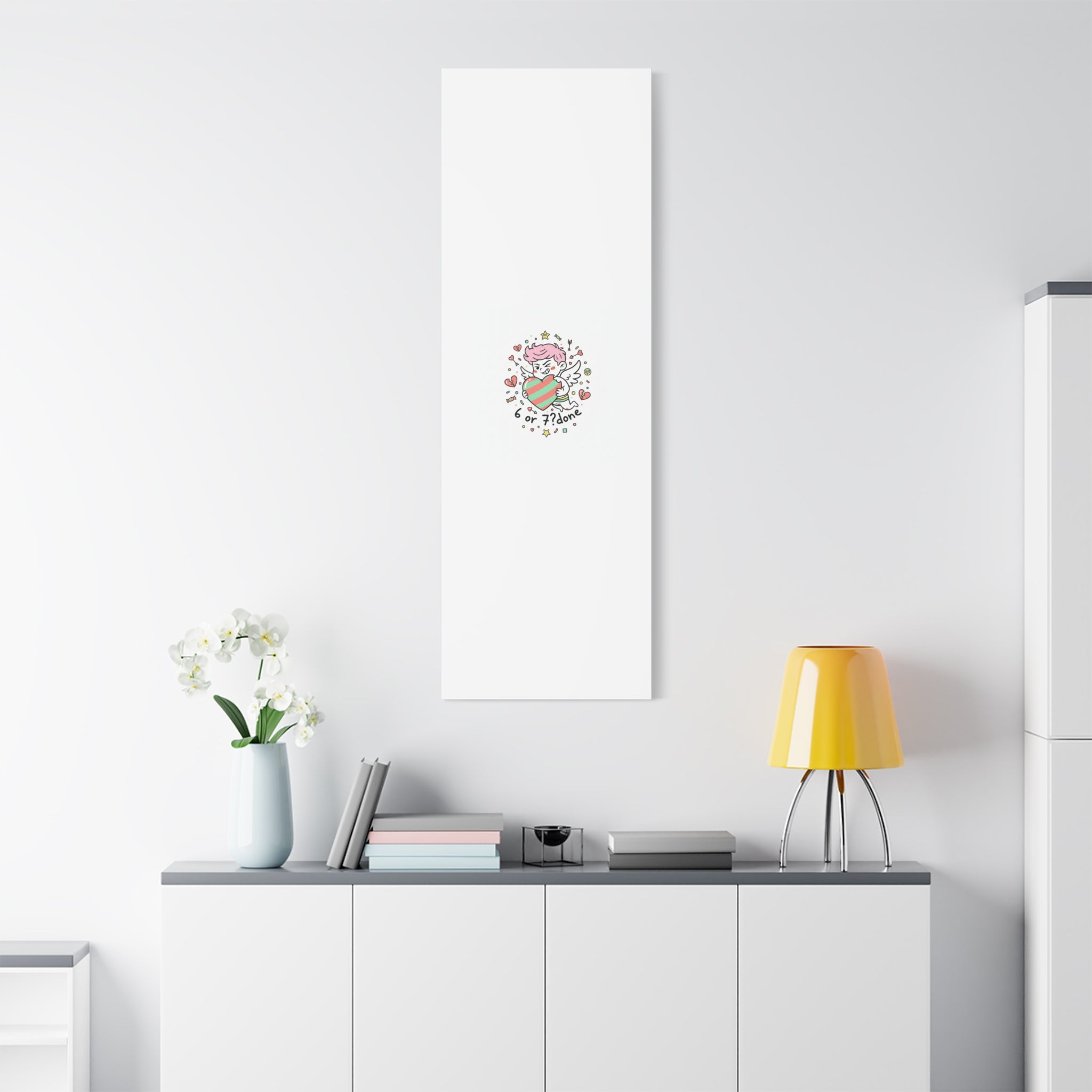 Weird Cupid heart illustration Canvas | Weird Valentine, quirky chaotic love