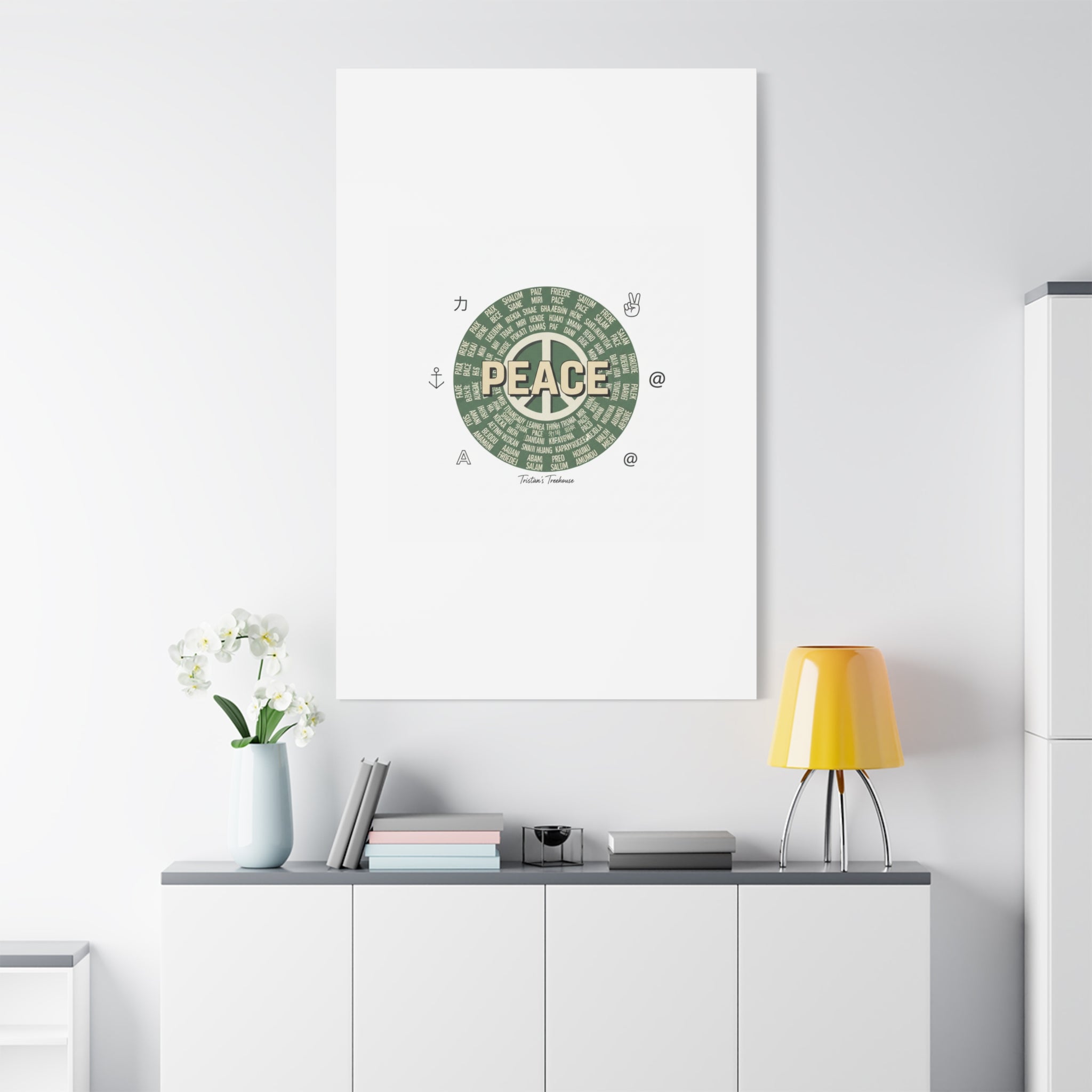 Peace doodle canvas | hand drawn sketch aesthetic, handwritten message
