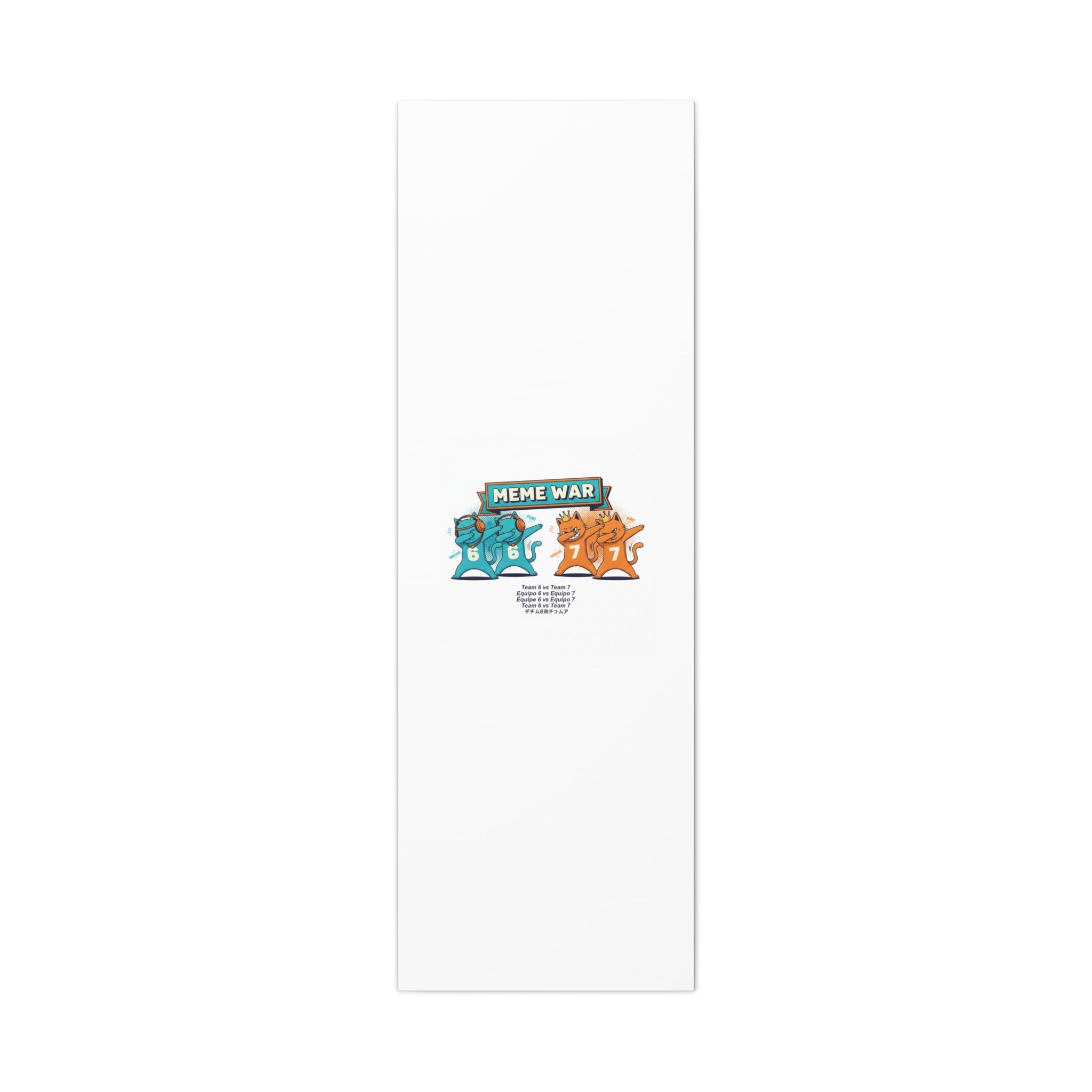 Meme War: Six vs. Seven Canvas Wall Art