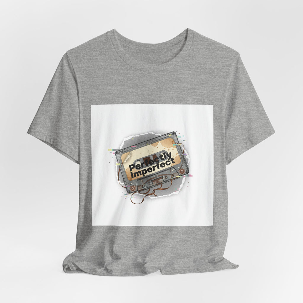Glitch Cassette 'Perfectly Imperfect' Tee | glitch art shirt, retro tech nostalgic