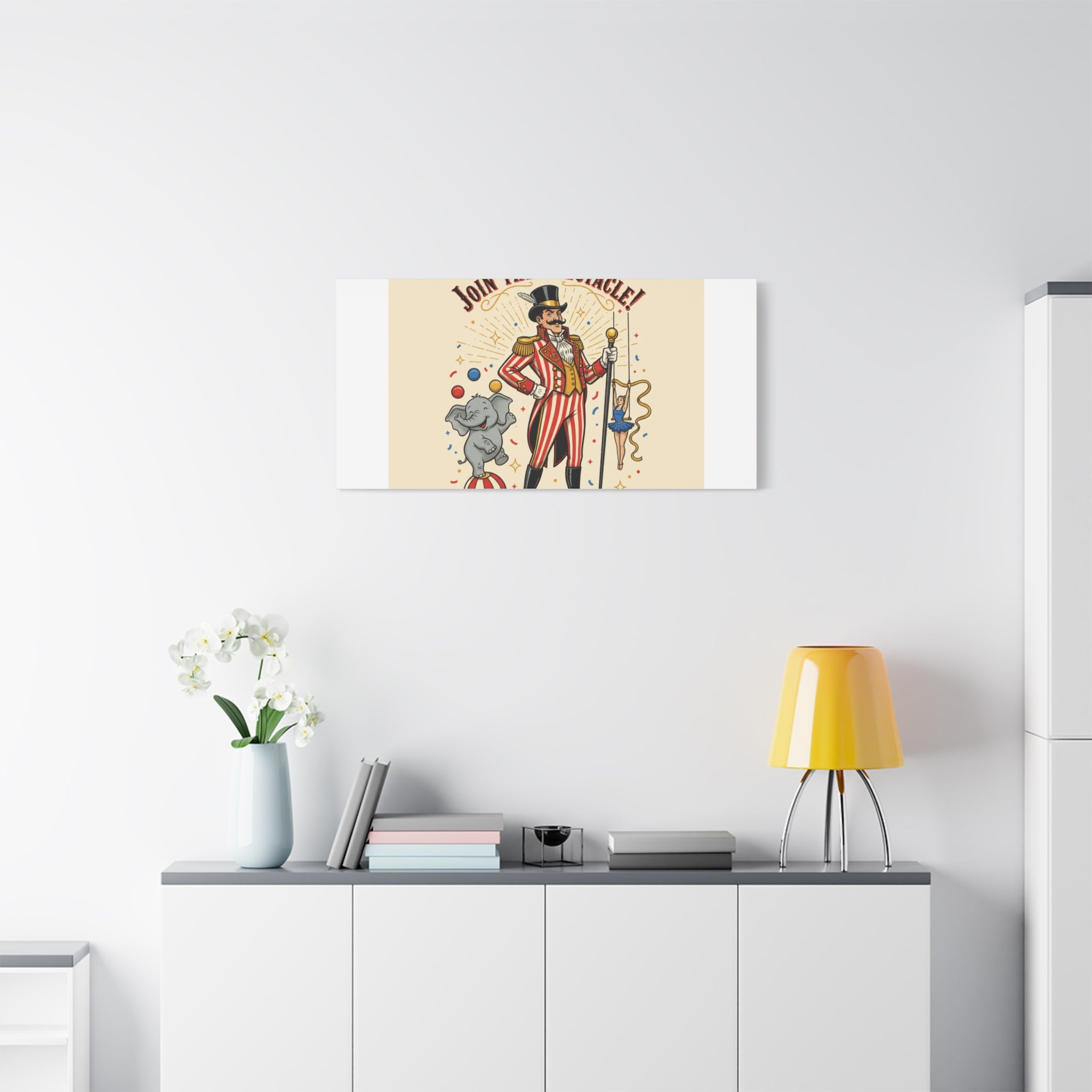 Join the Spectacle Circus Art Print | Matte Canvas, Stretched, Vintage Carnival Design