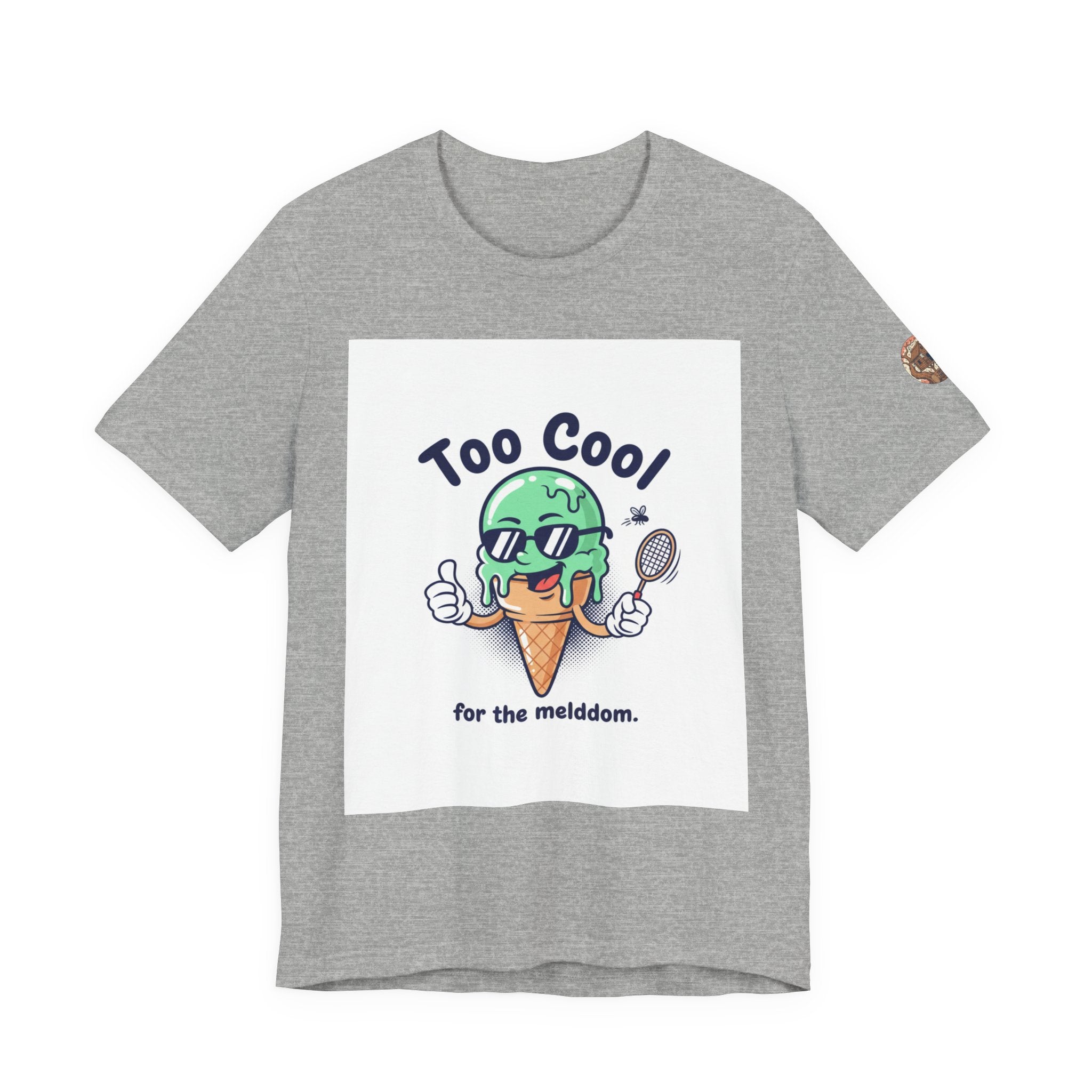 Too Cool Ice Cream Tee – 'Too Cool for the melldom.' Graphic Shirt