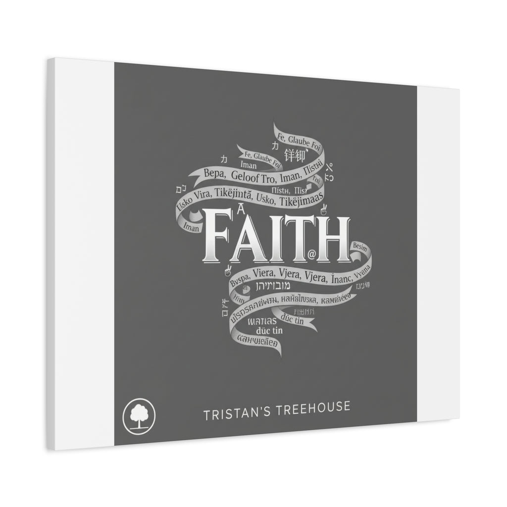 handwritten faith ribbon Canvas | sketch aesthetic, doodle design