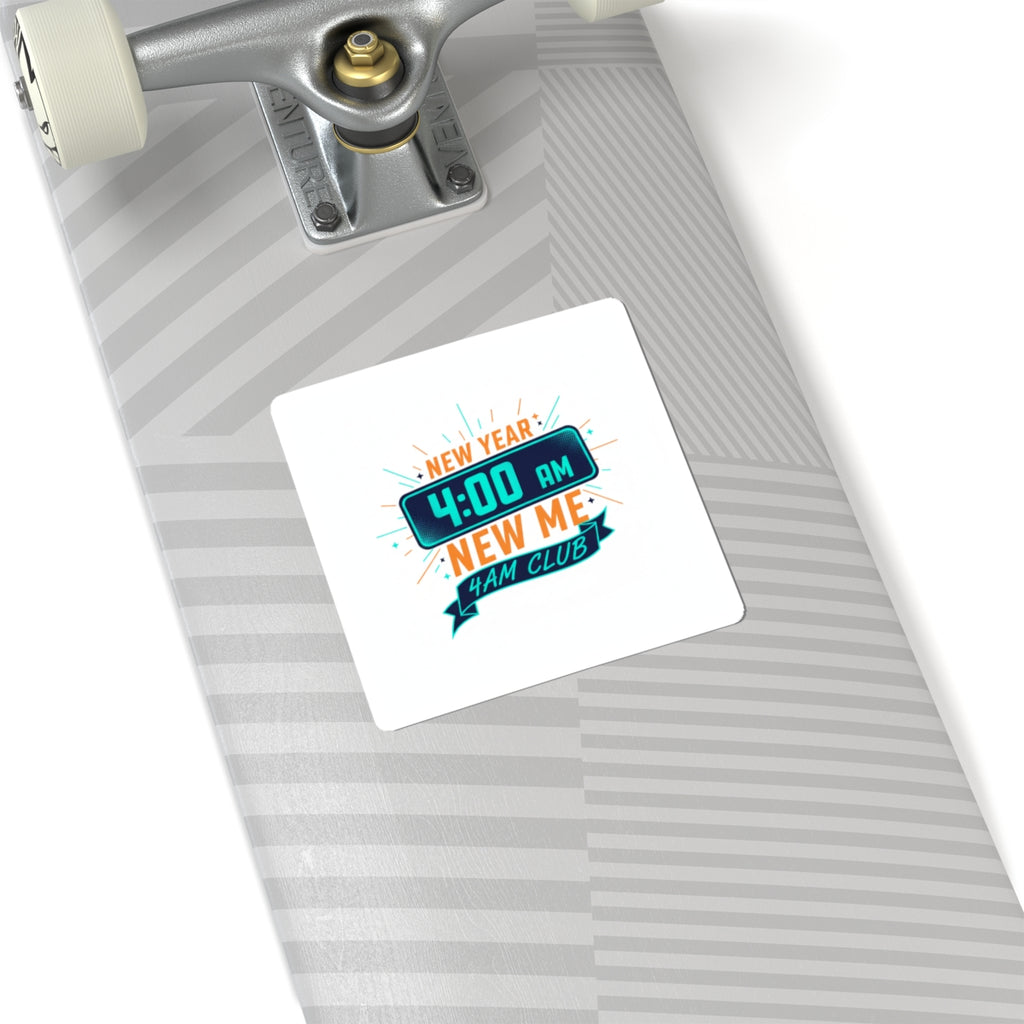 4:00 AM New Year New Me Sticker | Holiday Party, Festive Humor
