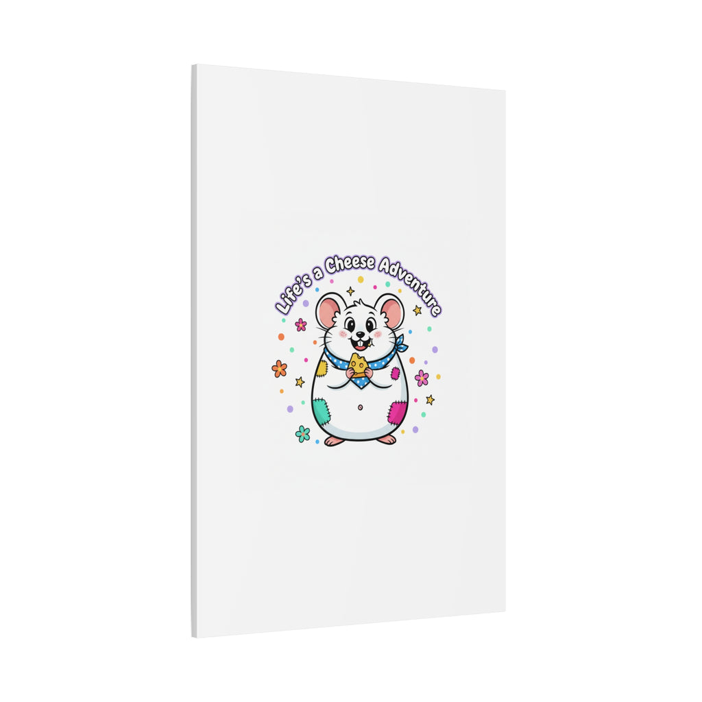 Life's a Cheese Adventure Canvas | Rodent-Core rat art print