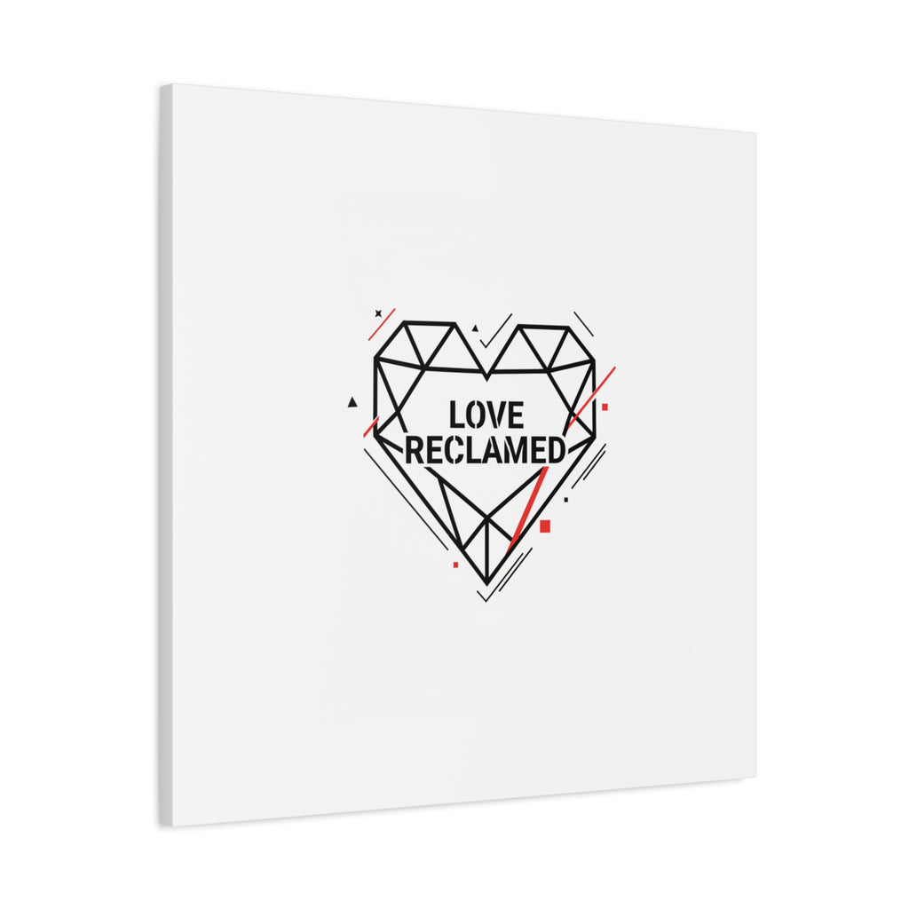Love Reclaimed Canvas | modern heart design, minimalist love icon