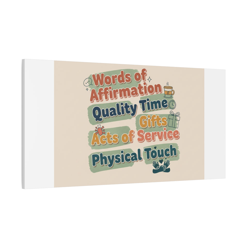 Love Languages List Matte Canvas Wall Art | love language meme, relationship humor