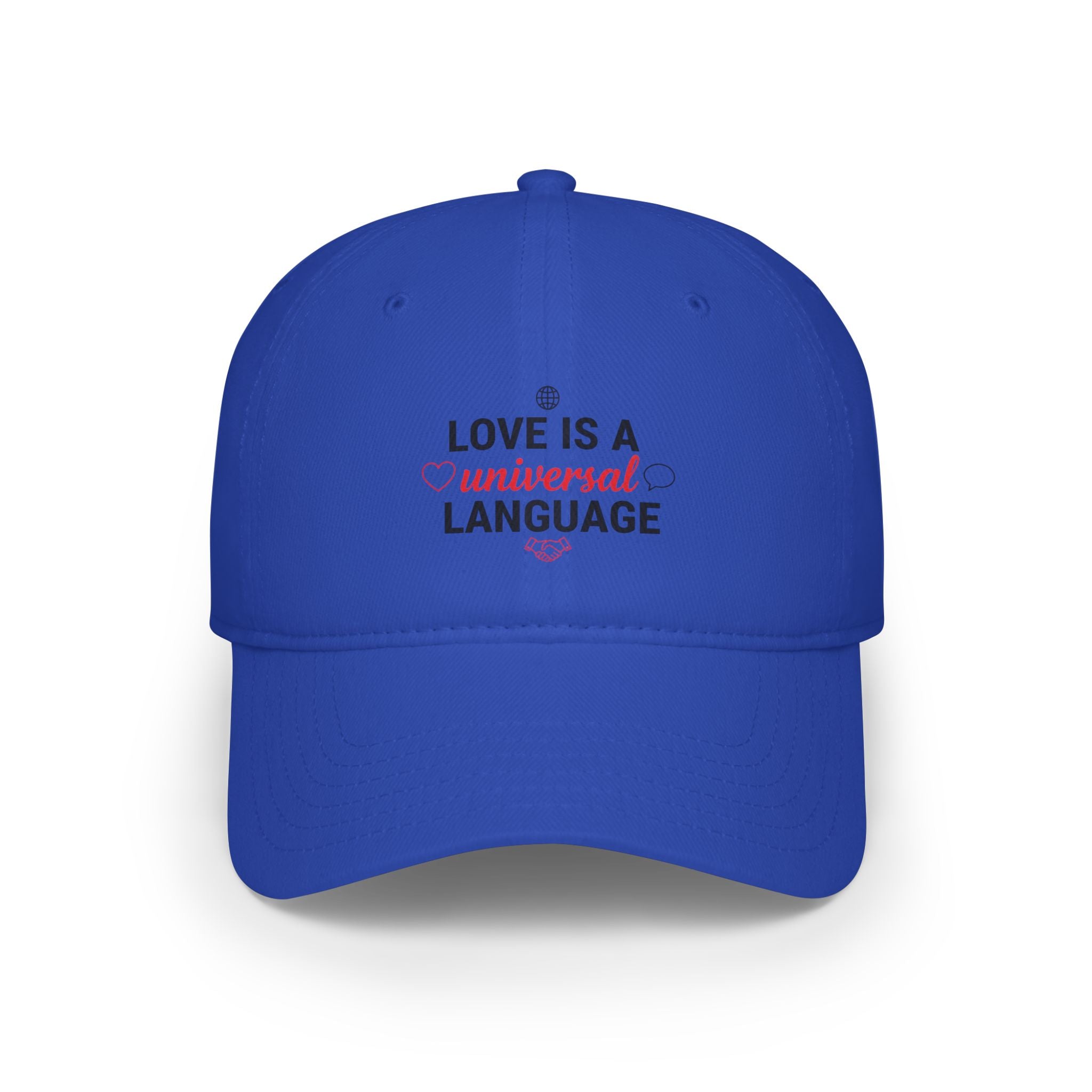 Low Profile Baseball Cap — "Love Is a Universal Language" Embroidered Beige Hat