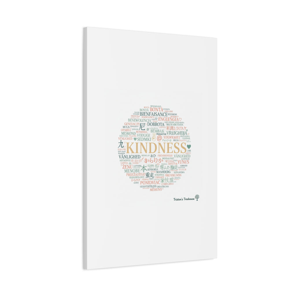 Kindness Word Cloud Canvas | Fresh Start Minimalist Wall Art