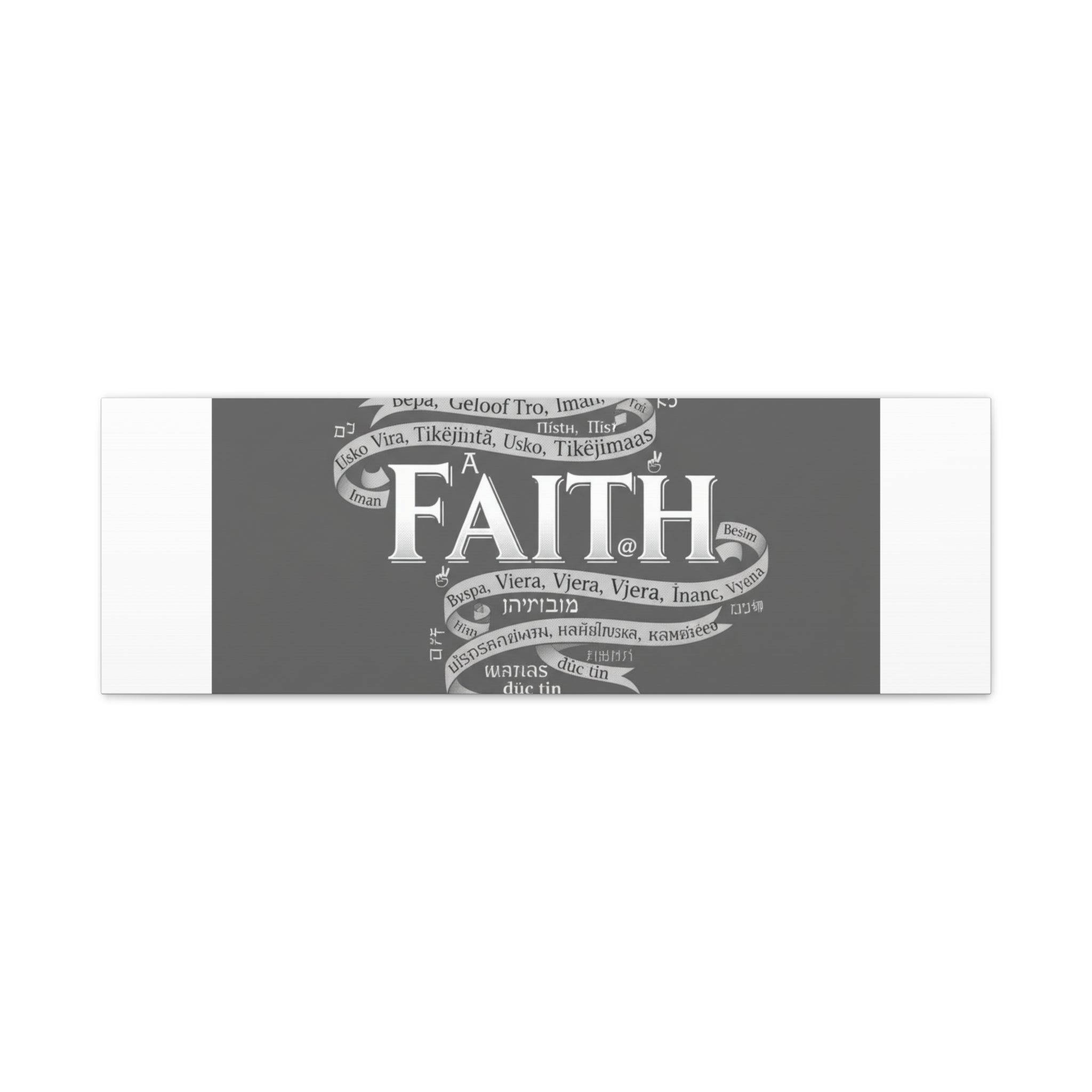 handwritten faith ribbon Canvas | sketch aesthetic, doodle design