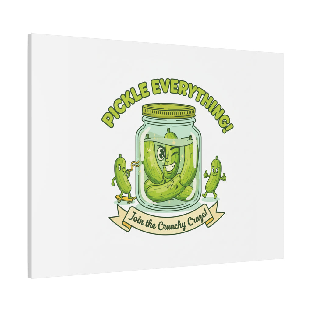 Pickle Everything! Matte Canvas | Brine Design, Pickle Lover Art