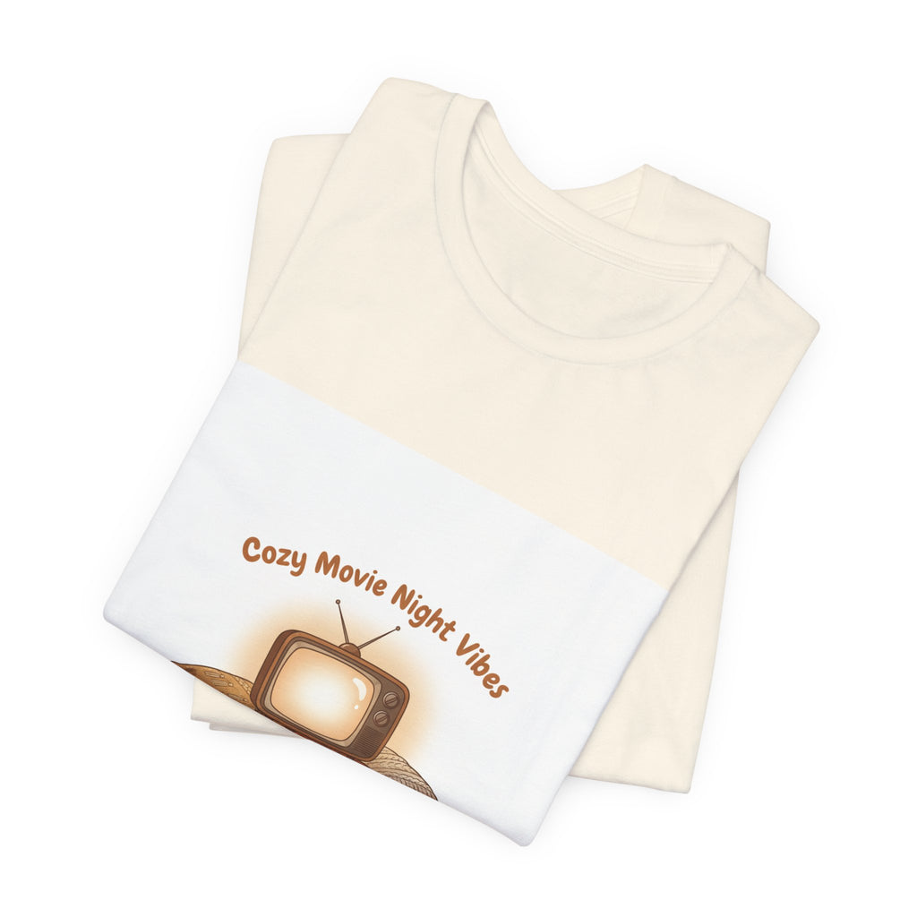 Cozy Movie Night Vibes T-Shirt | Cottagecore Homebody Graphic Tee