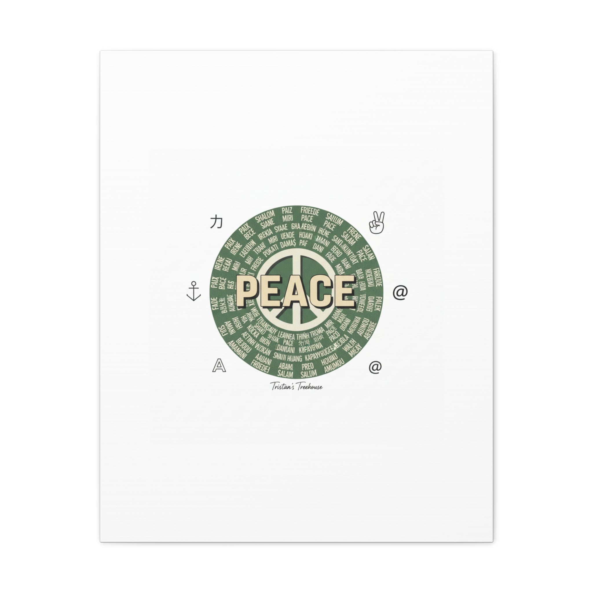 Peace doodle canvas | hand drawn sketch aesthetic, handwritten message