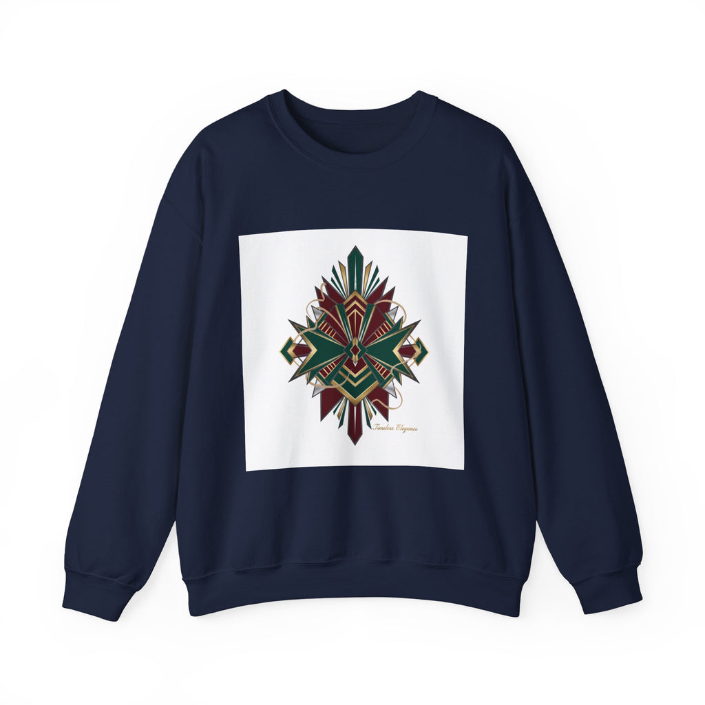 Dark Geometric Crest Crewneck | Gothic Occult Art Sweatshirt