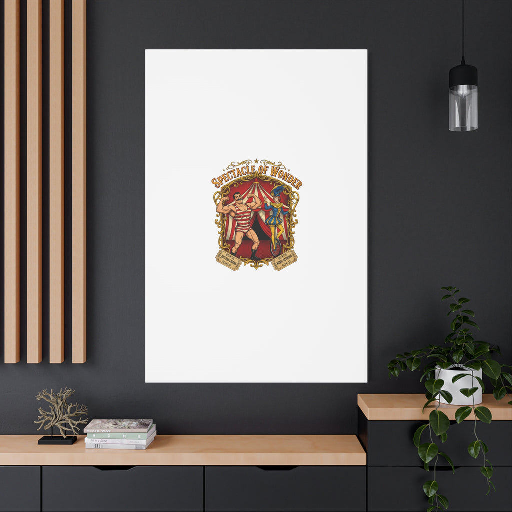 Spectacle of Wonder Circus Art Print, Canvas | Vintage Carnival Design