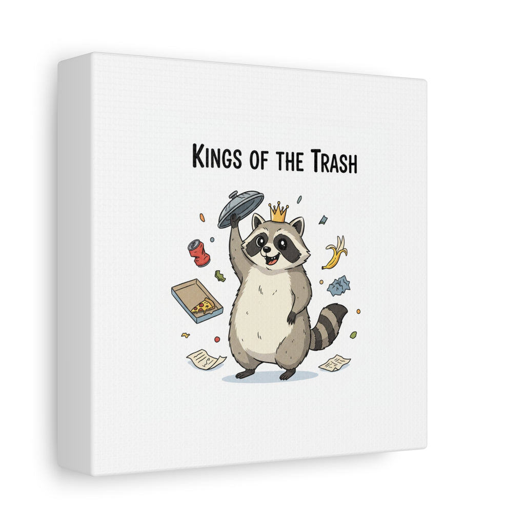 Kings of the Trash Canvas, Raccoon Doodle | Trash Panda, Goofy Critter Art