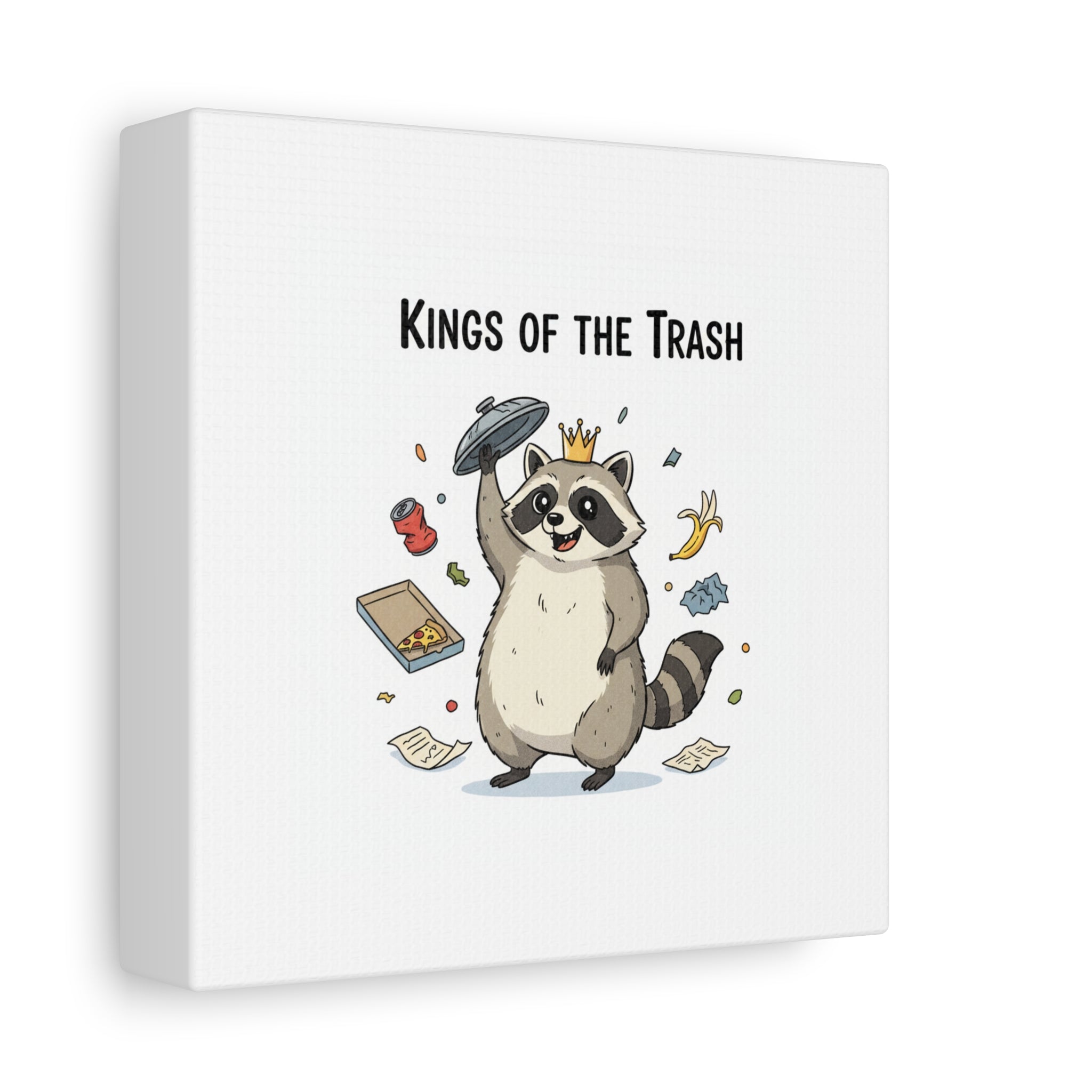 Kings of the Trash Canvas, Raccoon Doodle | Trash Panda, Goofy Critter Art