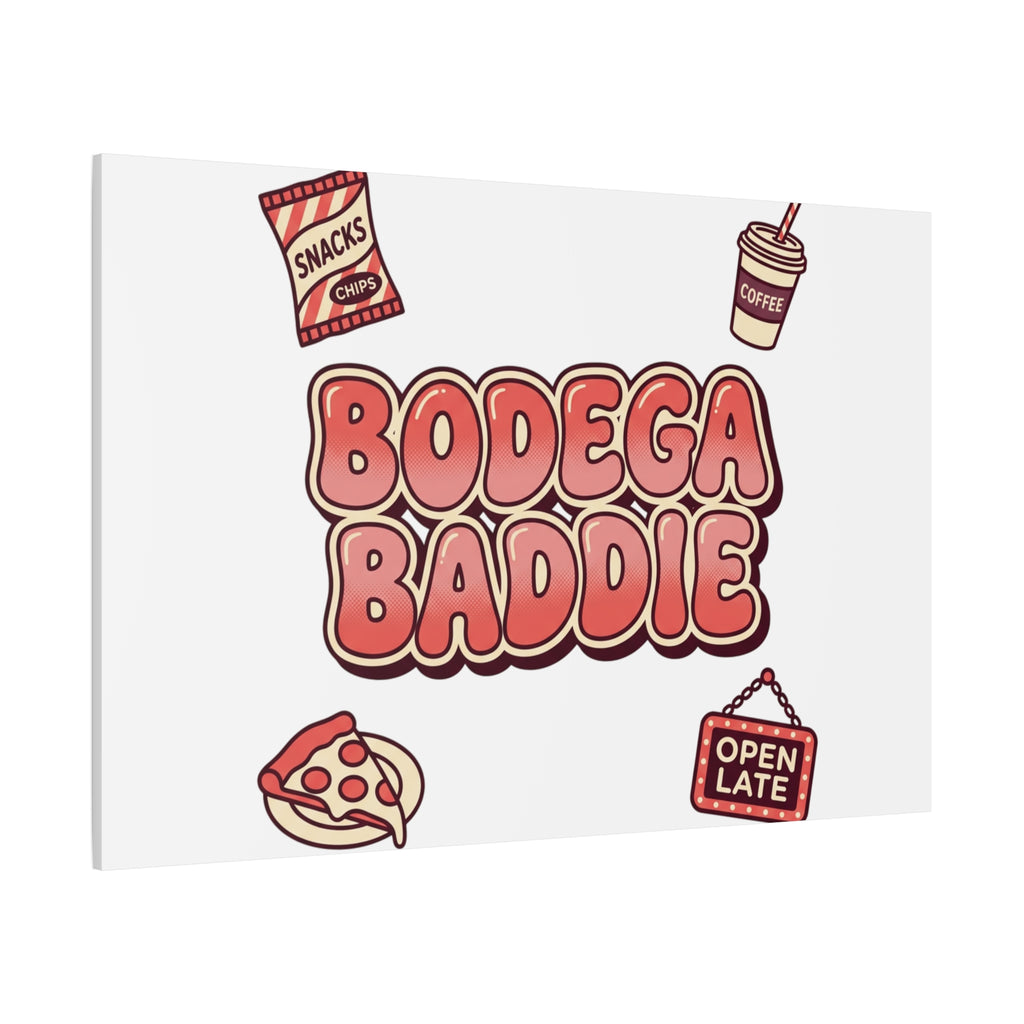 Bodega Baddie Matte Canvas, Stretched | NYC Y2K Corner Store Vibes