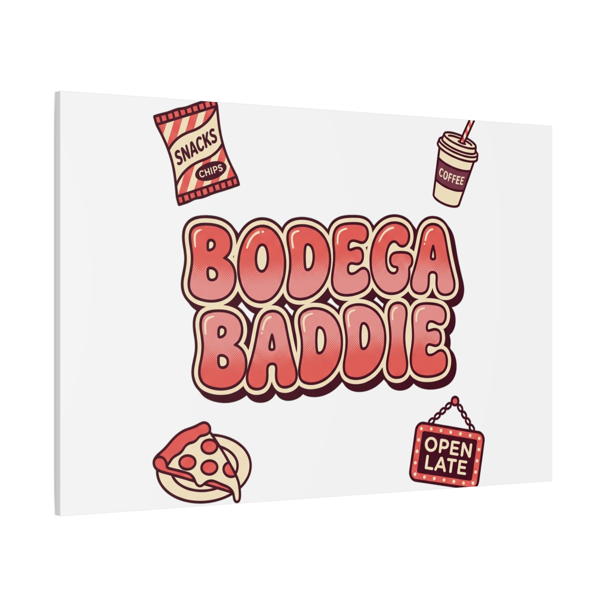 Bodega Baddie Matte Canvas, Stretched | NYC Y2K Corner Store Vibes