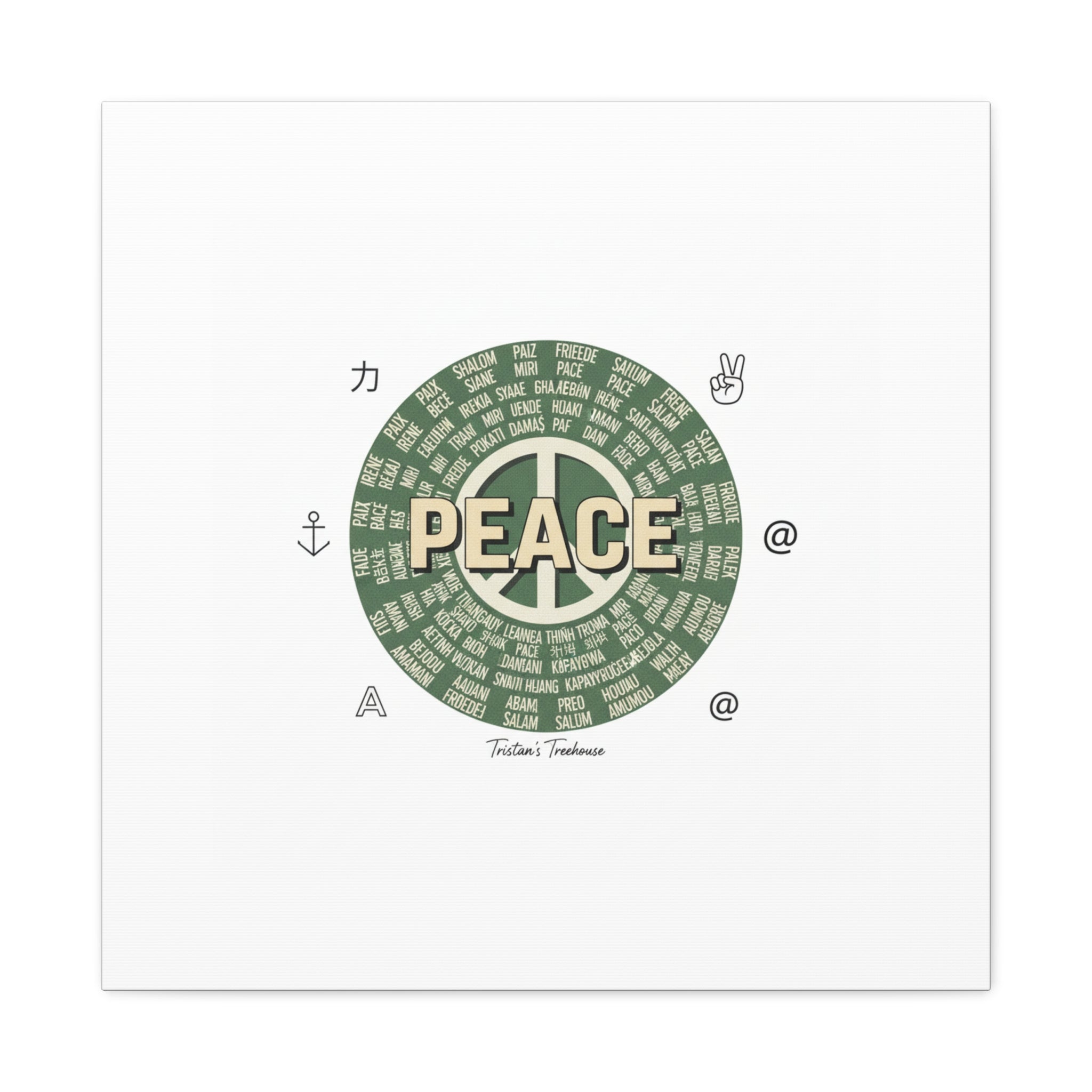 Peace doodle canvas | hand drawn sketch aesthetic, handwritten message