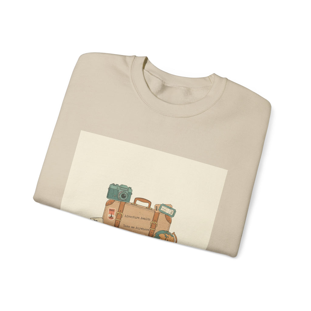 Vintage Travel Postcard Sweatshirt | travel stamps, wanderlust design