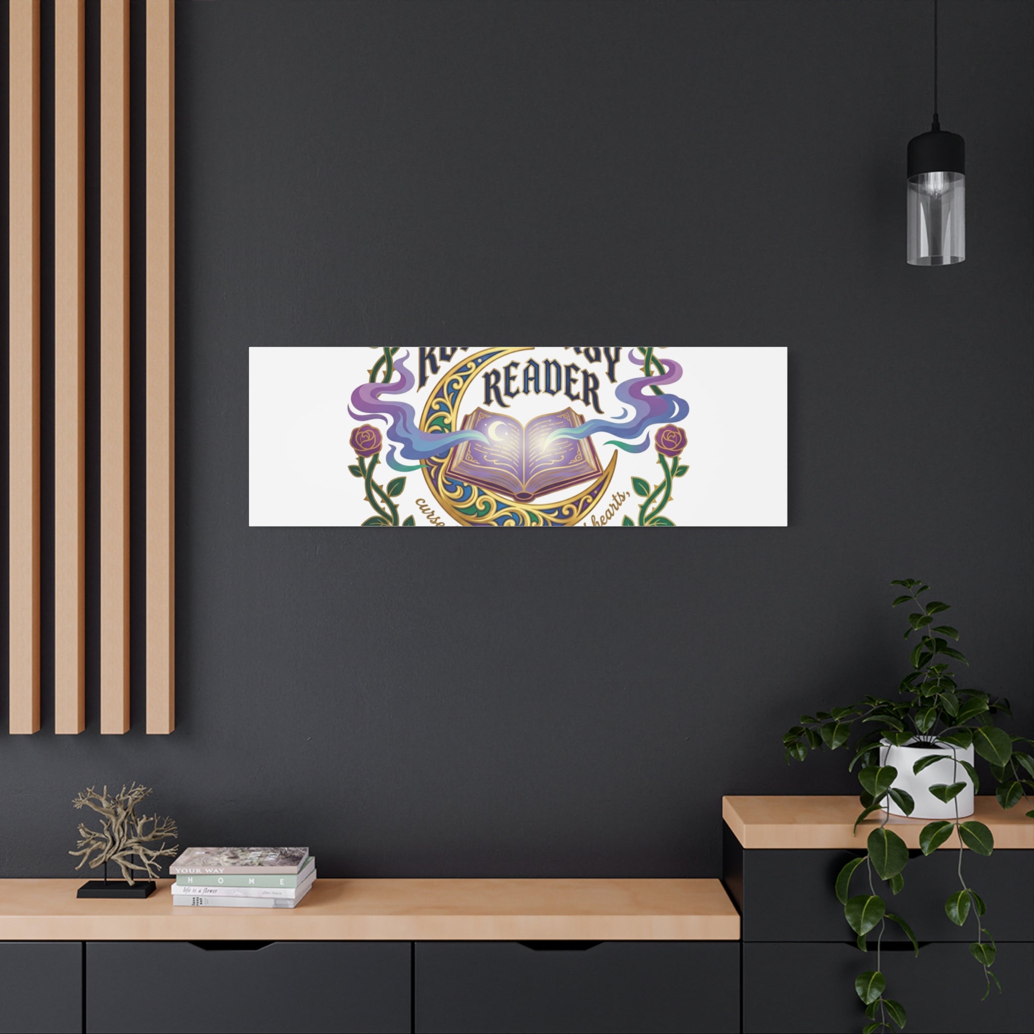 Romantasy Reader Canvas Print | enchanted bookish celestial gothic