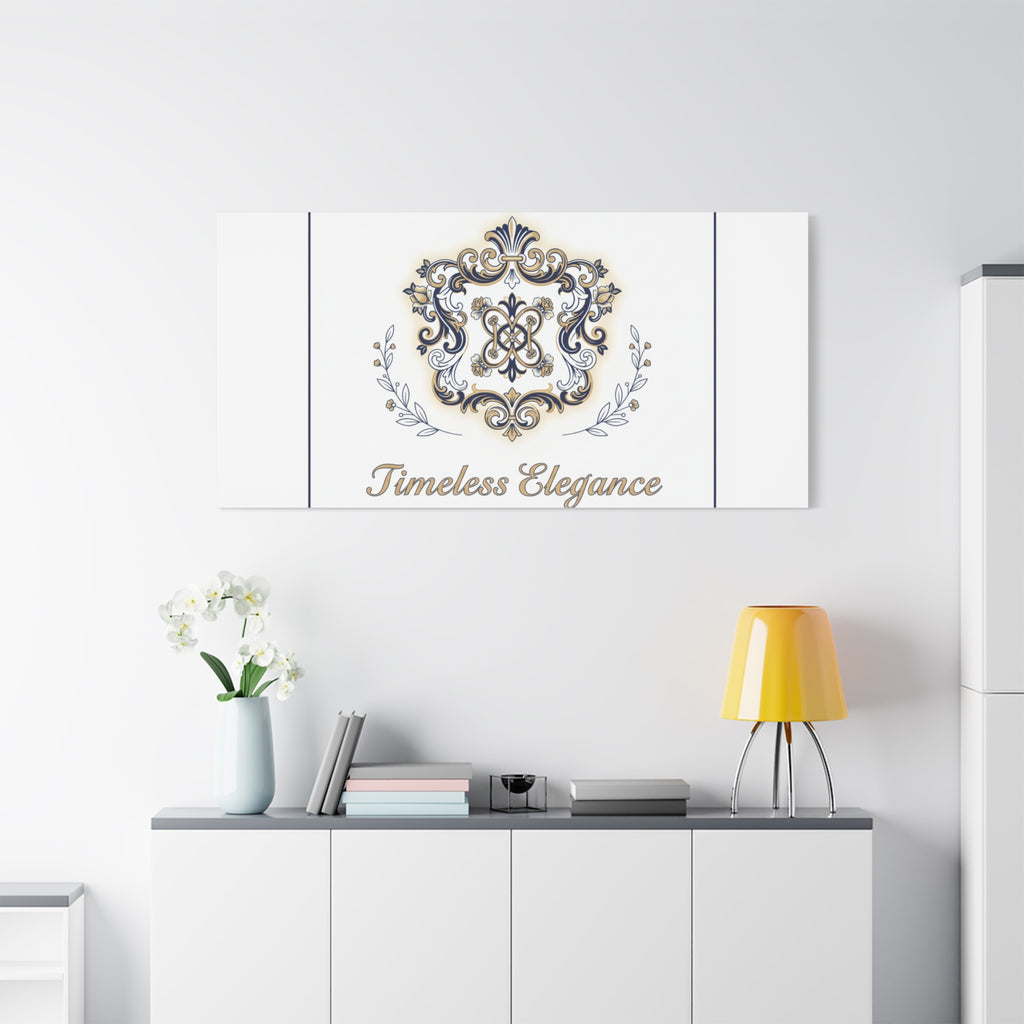 Ornate Brooch Emblem Canvas | Vintage Formalwear Accents, Baroque Print
