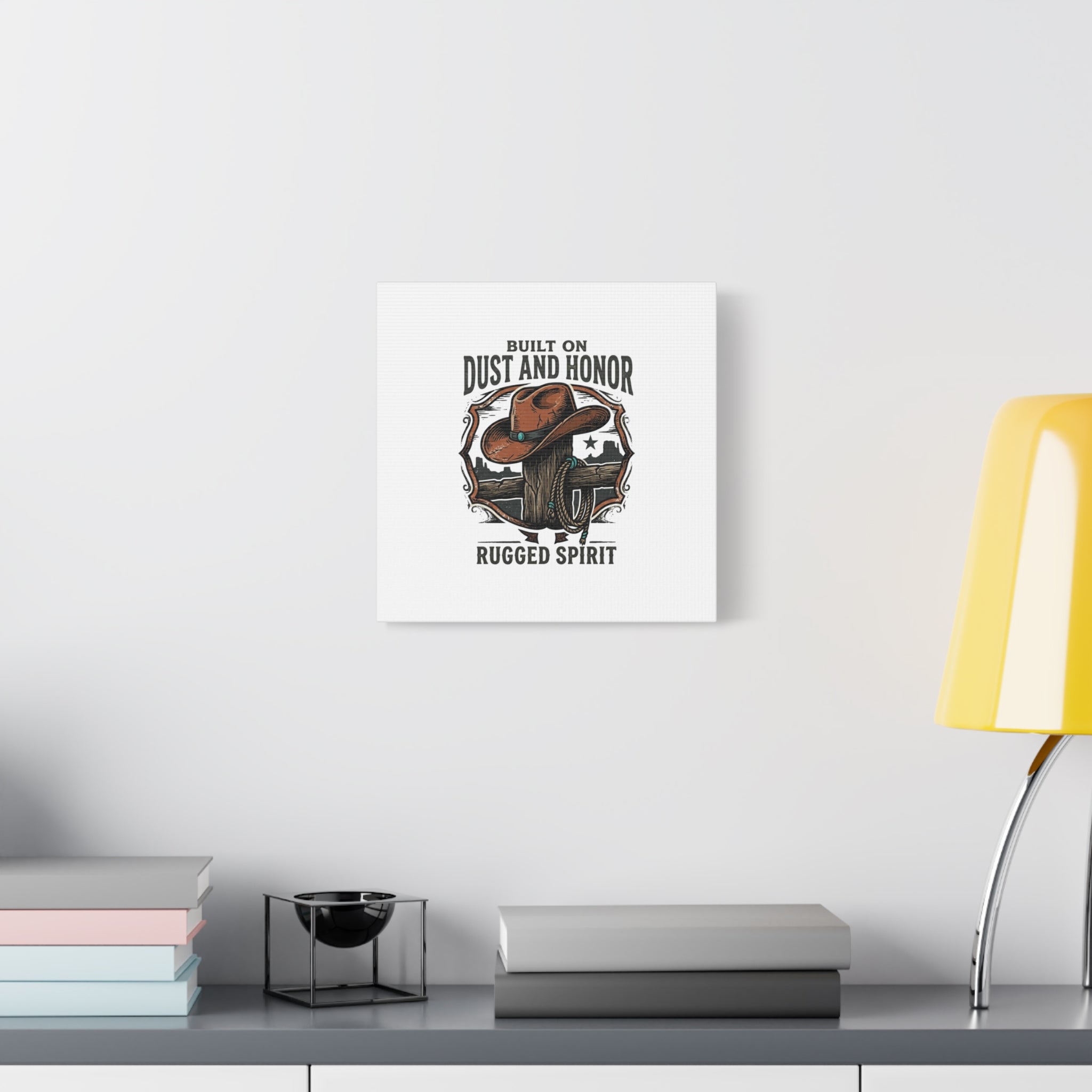 Built on Dust and Honor Canvas | Western cowboy, vintage Americana