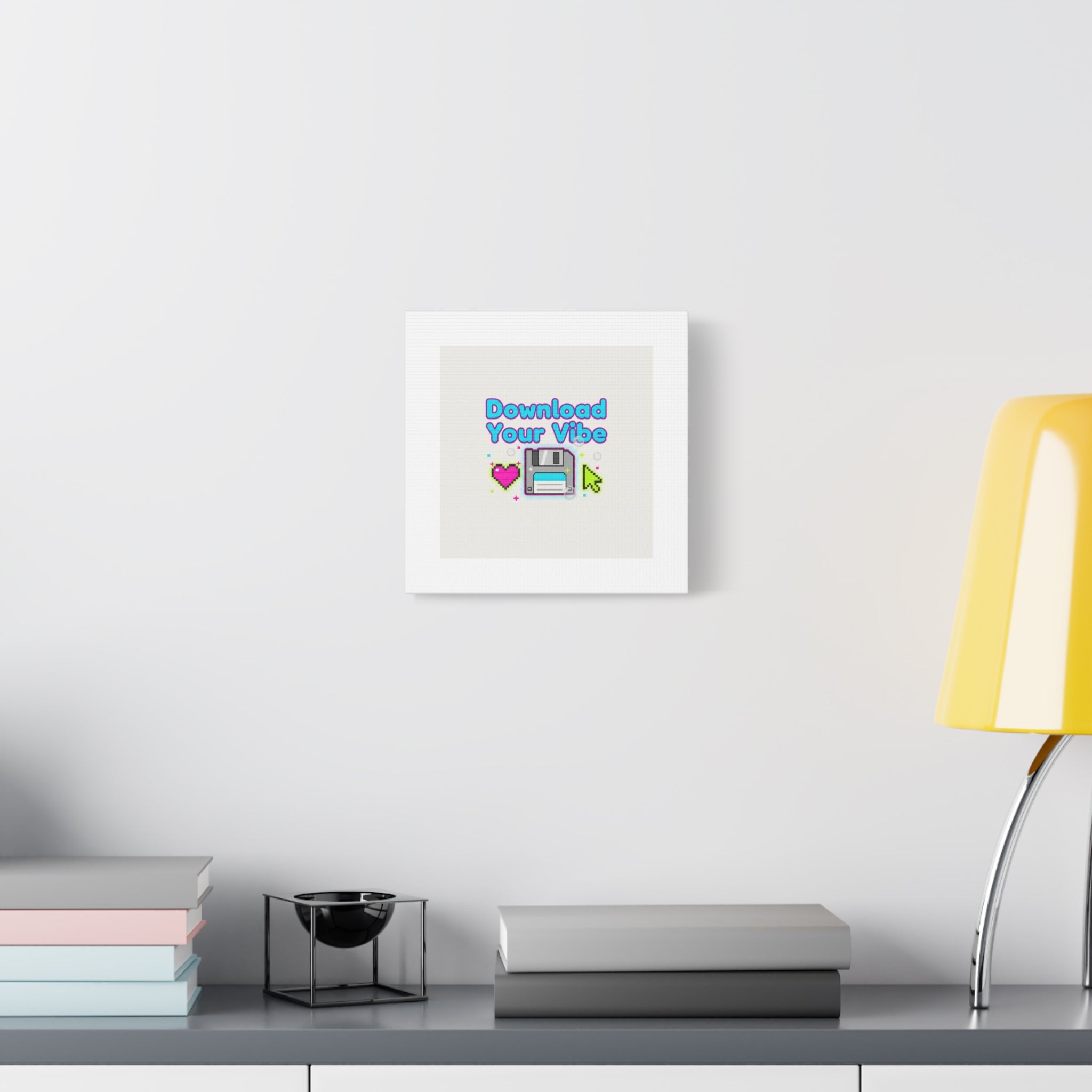 Download Your Vibe Canvas | Y2K Retro Tech, Pixel Floppy Disk Poster
