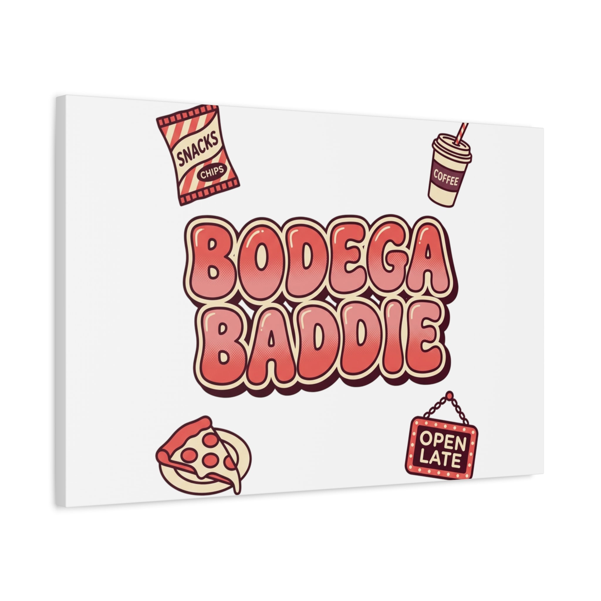 Bodega Baddie Matte Canvas, Stretched | NYC Y2K Corner Store Vibes