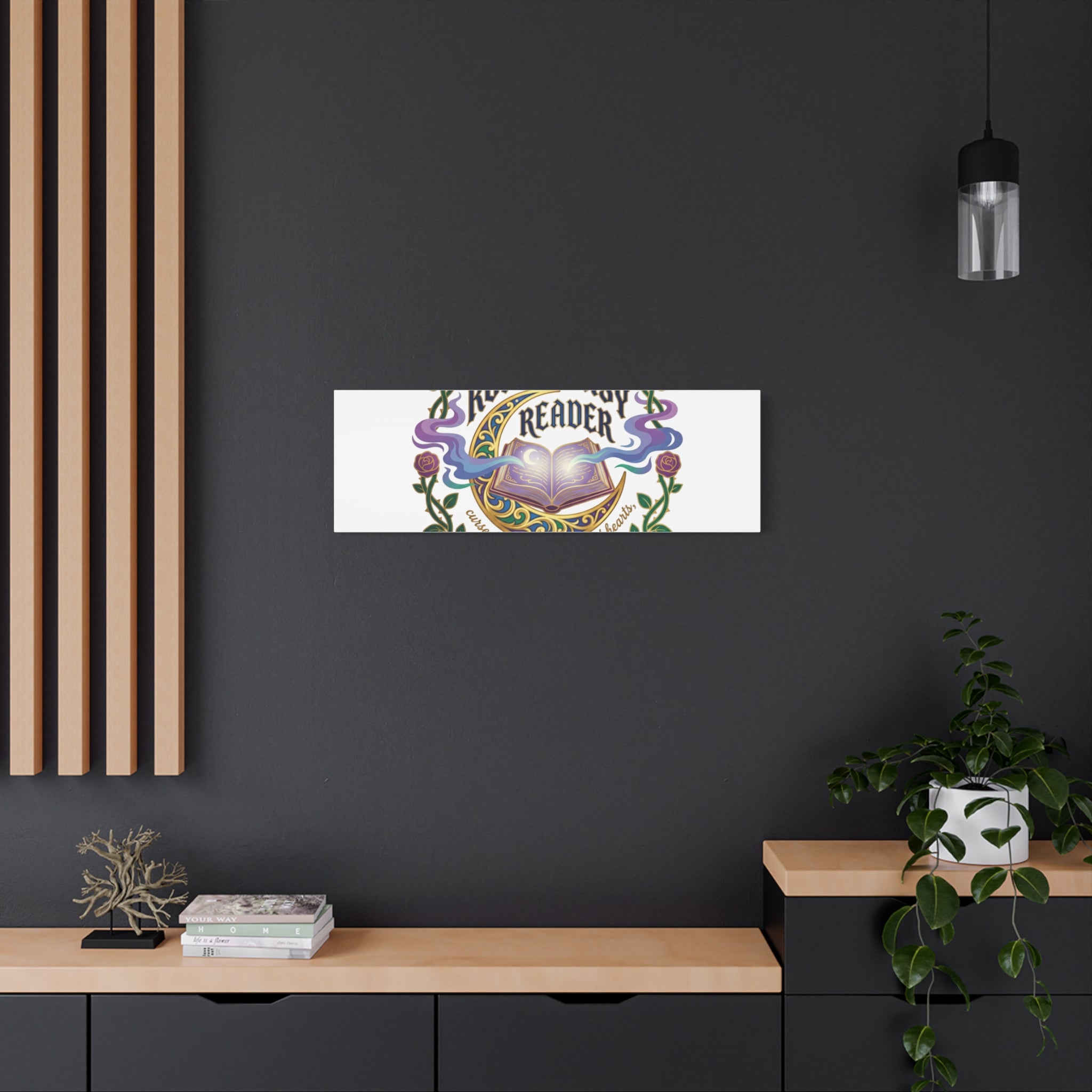 Romantasy Reader Canvas Print | enchanted bookish celestial gothic