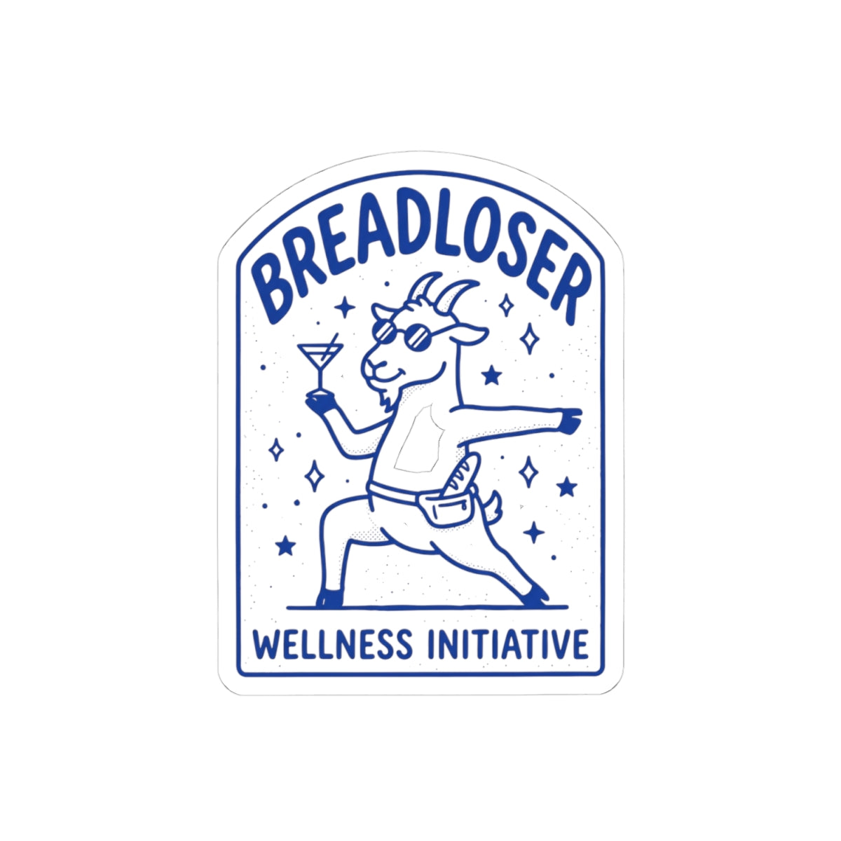 BREADLOSER doodle sticker | Kiss-Cut Sticker, burnout humor meme
