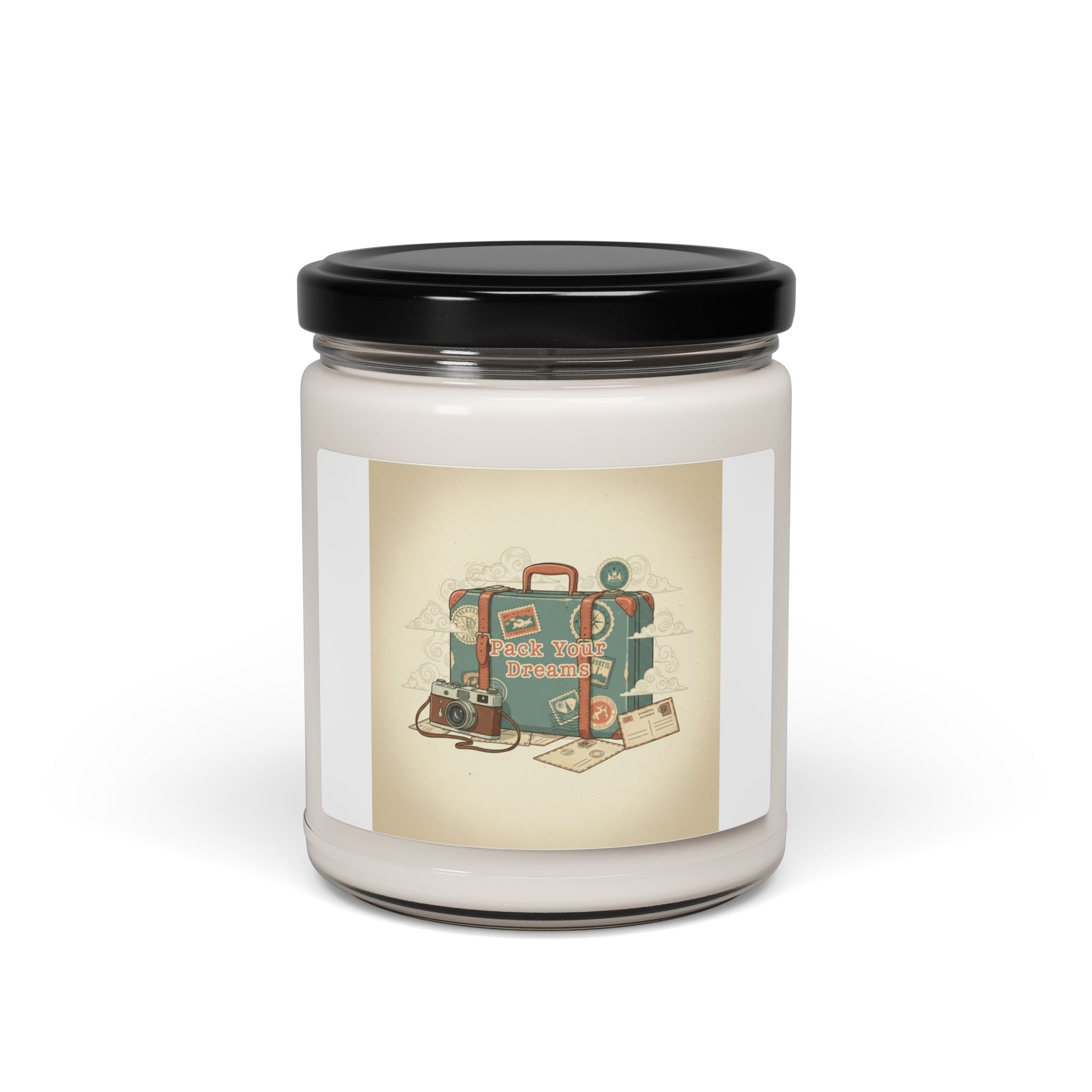 Vintage Postcard Travel Stamp Candle | Soy Candle, Wanderlust Design