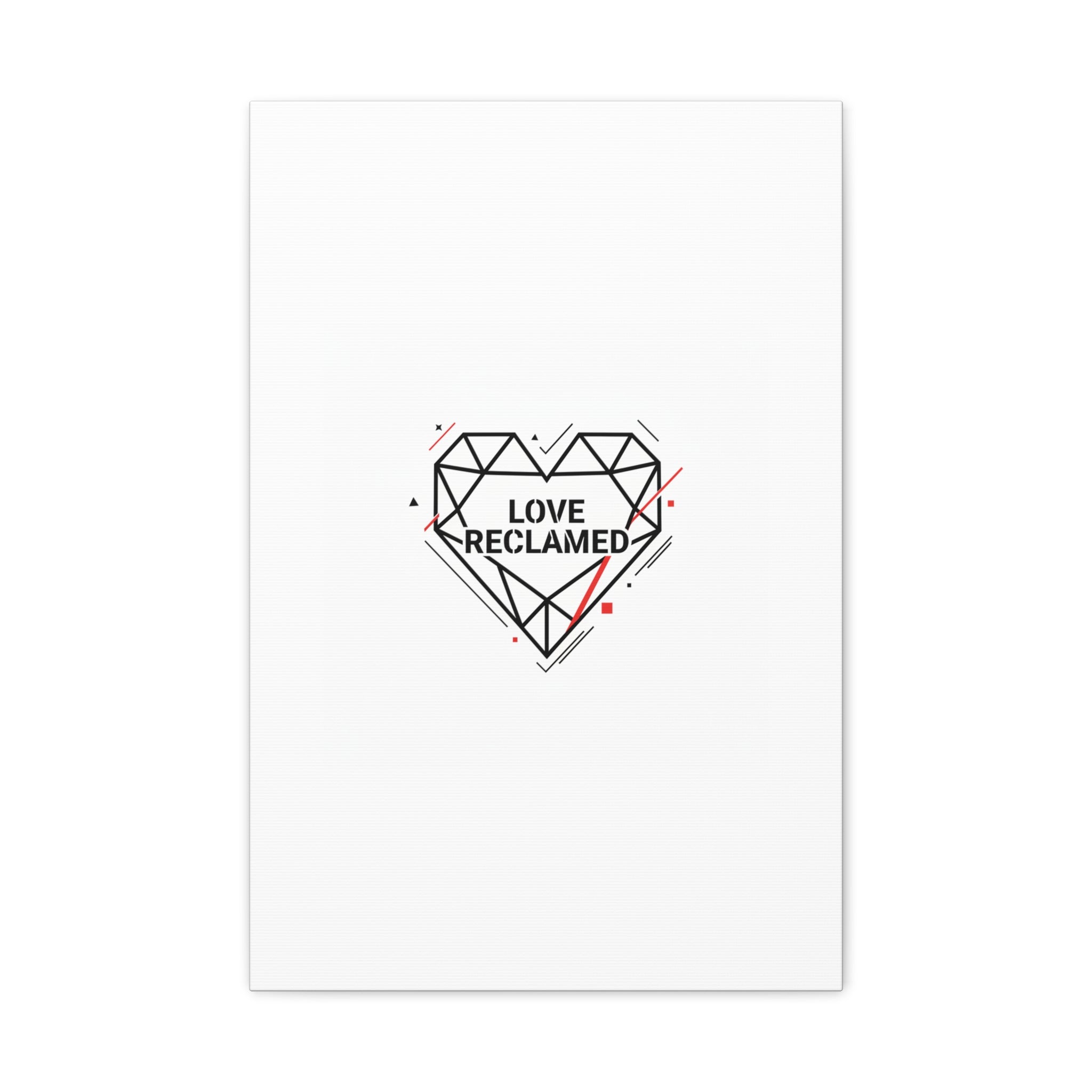 Love Reclaimed Canvas | modern heart design, minimalist love icon