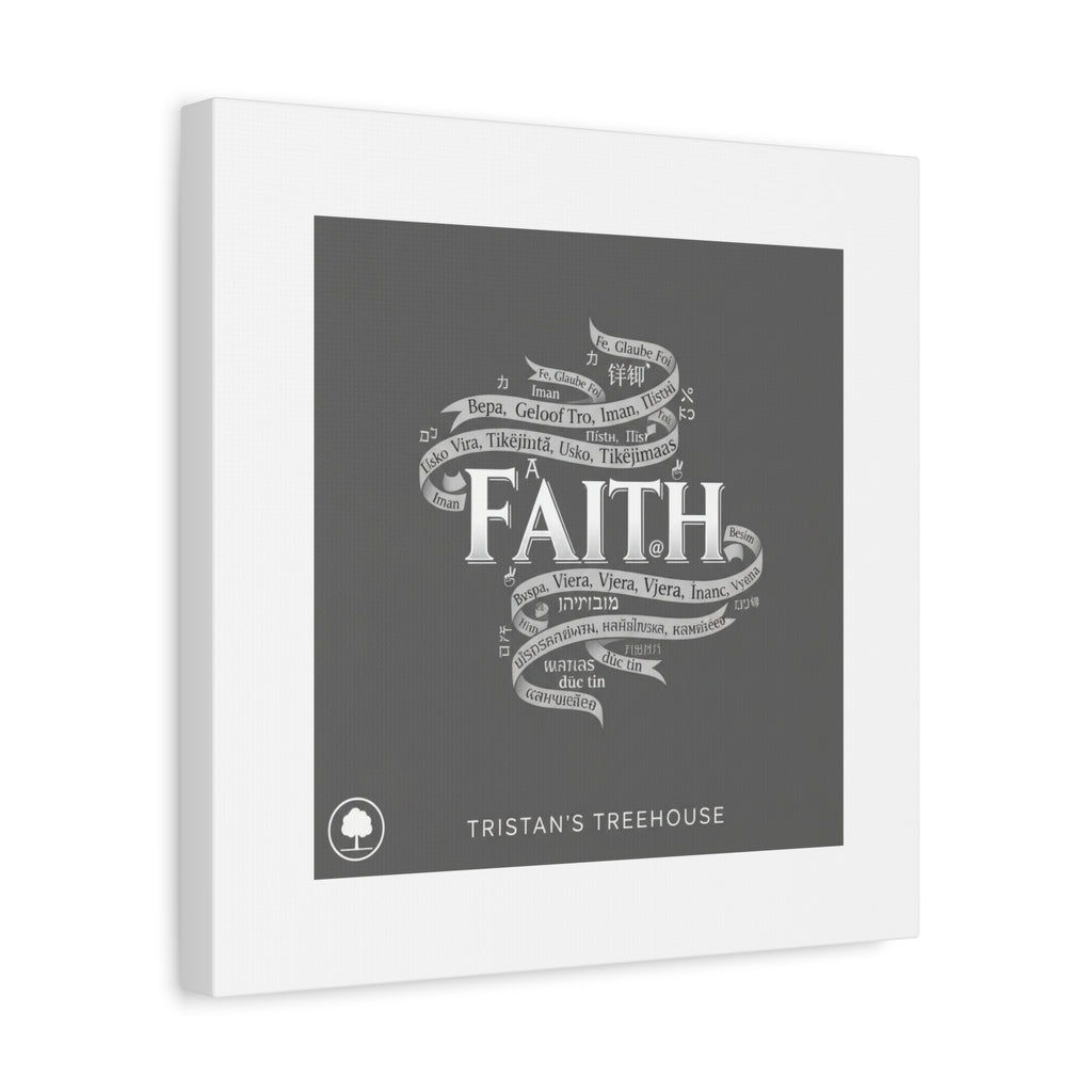 handwritten faith ribbon Canvas | sketch aesthetic, doodle design