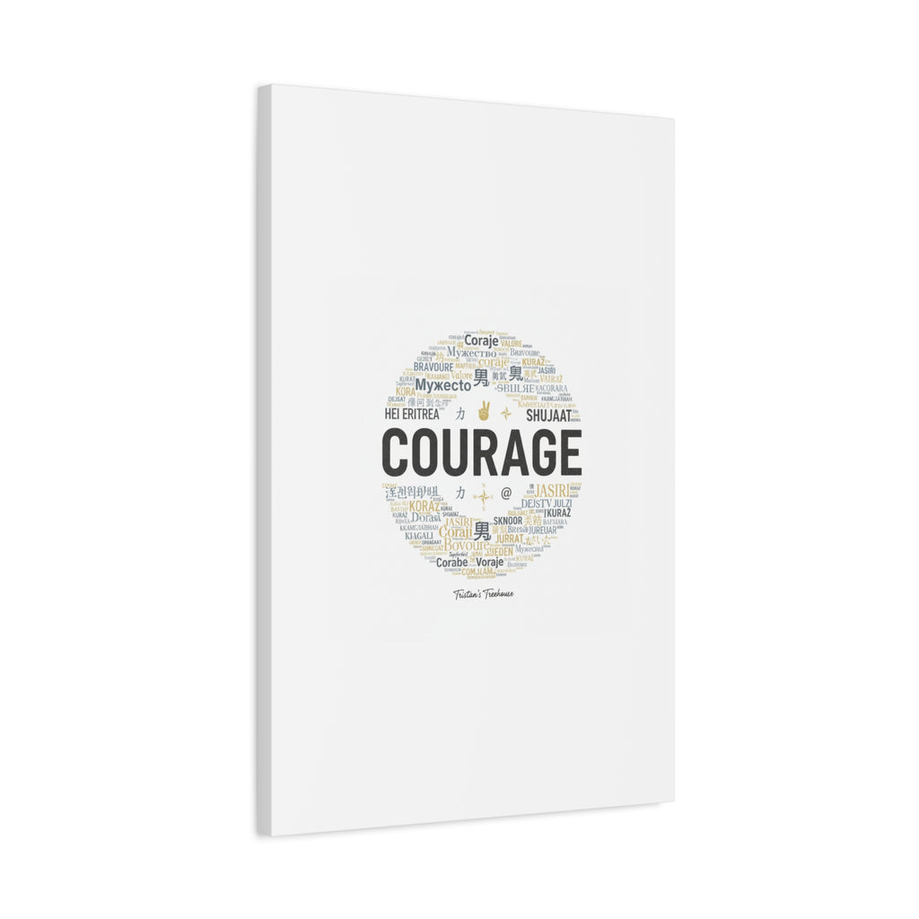 Courage Word Cloud Canvas | Fresh-Start Minimalism art print