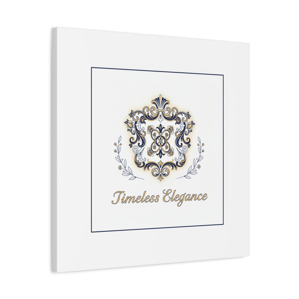 Ornate Brooch Emblem Canvas | Vintage Formalwear Accents, Baroque Print
