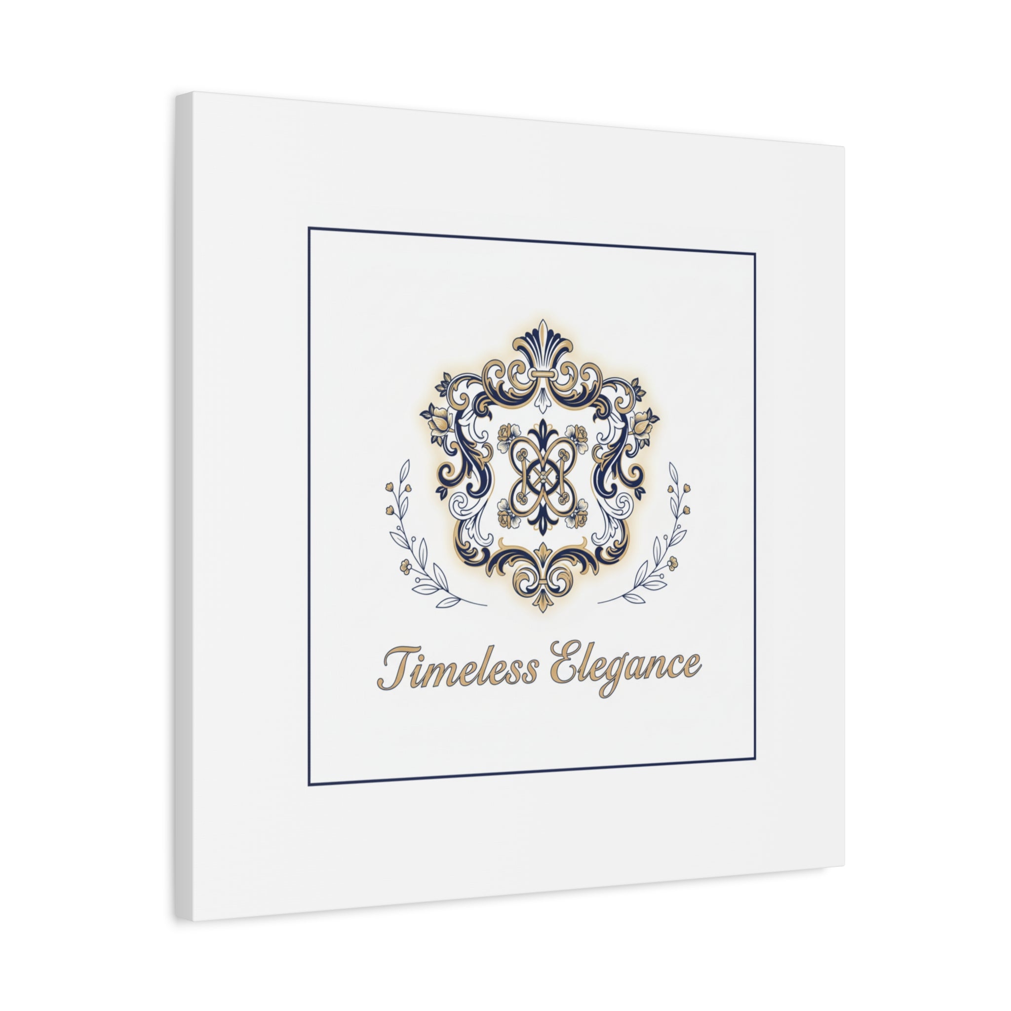 Ornate Brooch Emblem Canvas | Vintage Formalwear Accents, Baroque Print