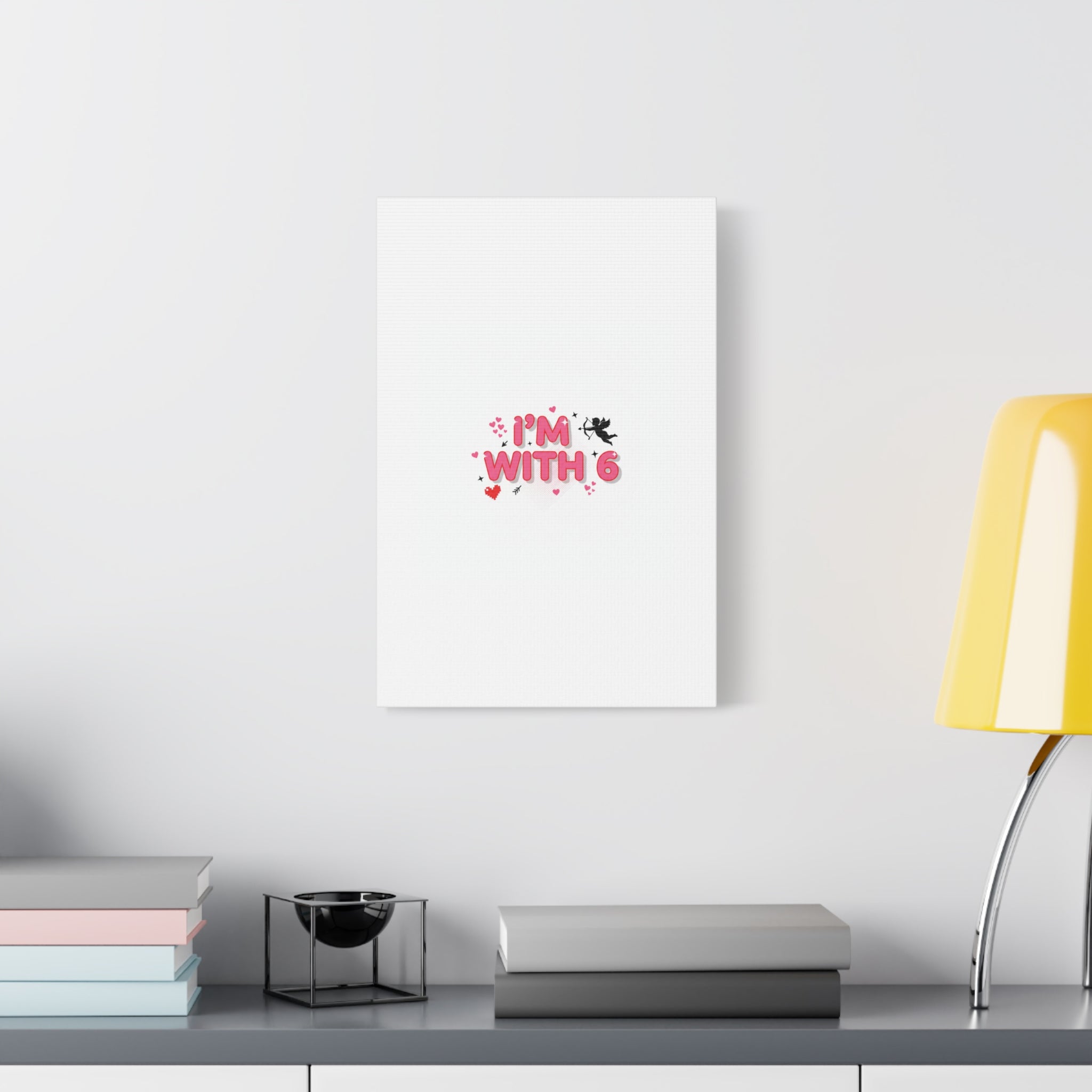 Valentine's 'I with 6 for 7' Meme Matte Canvas Art